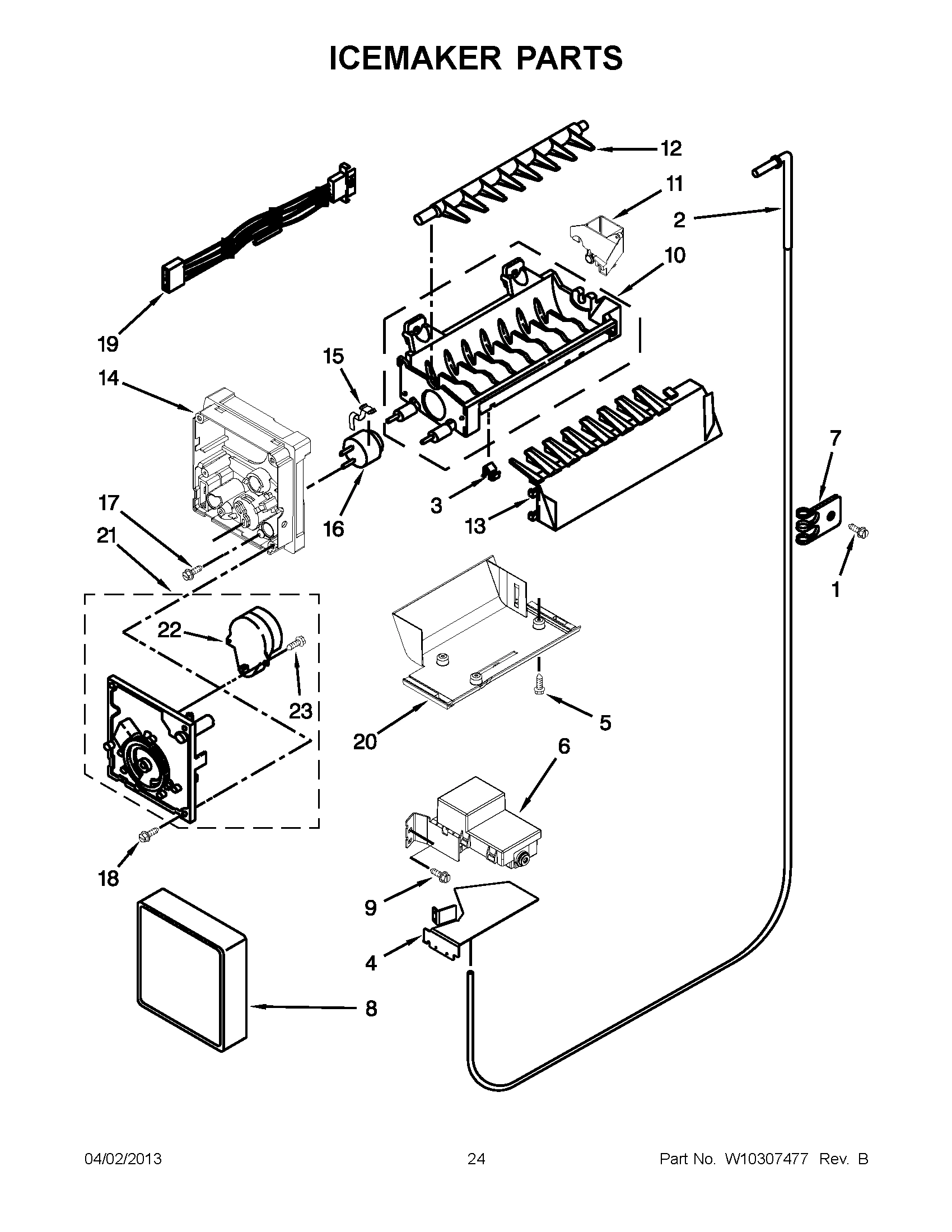 12 - ICEMAKER PARTS