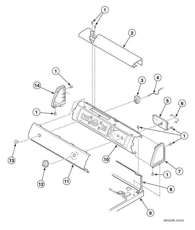 Control Panel And Controls - Rear Control (drawing 1 Of 2)