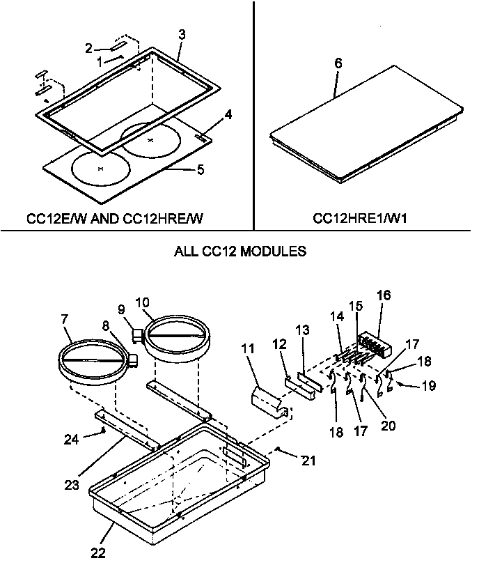 01 - GLASS COOKTOP MODULE - ALL CC12