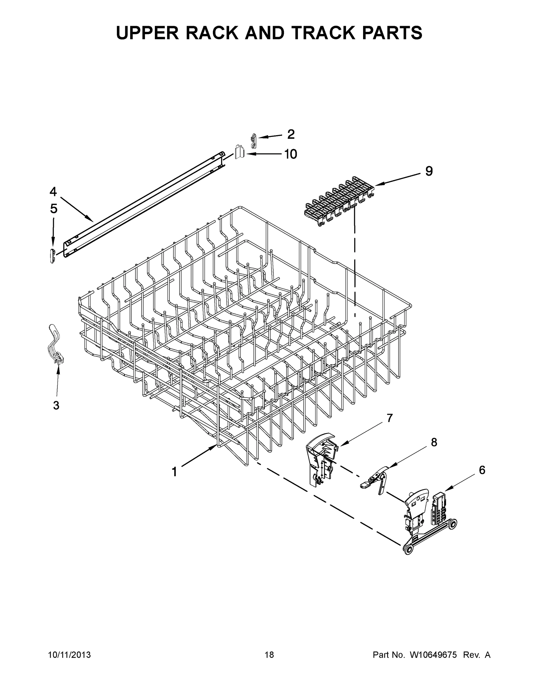 10 - UPPER RACK AND TRACK PARTS