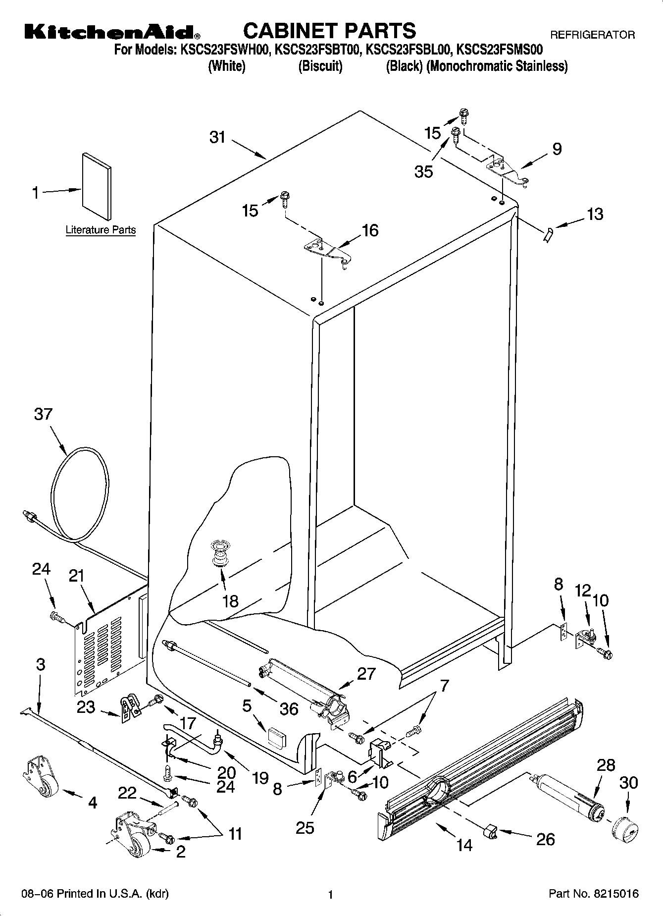 01 - CABINET PARTS