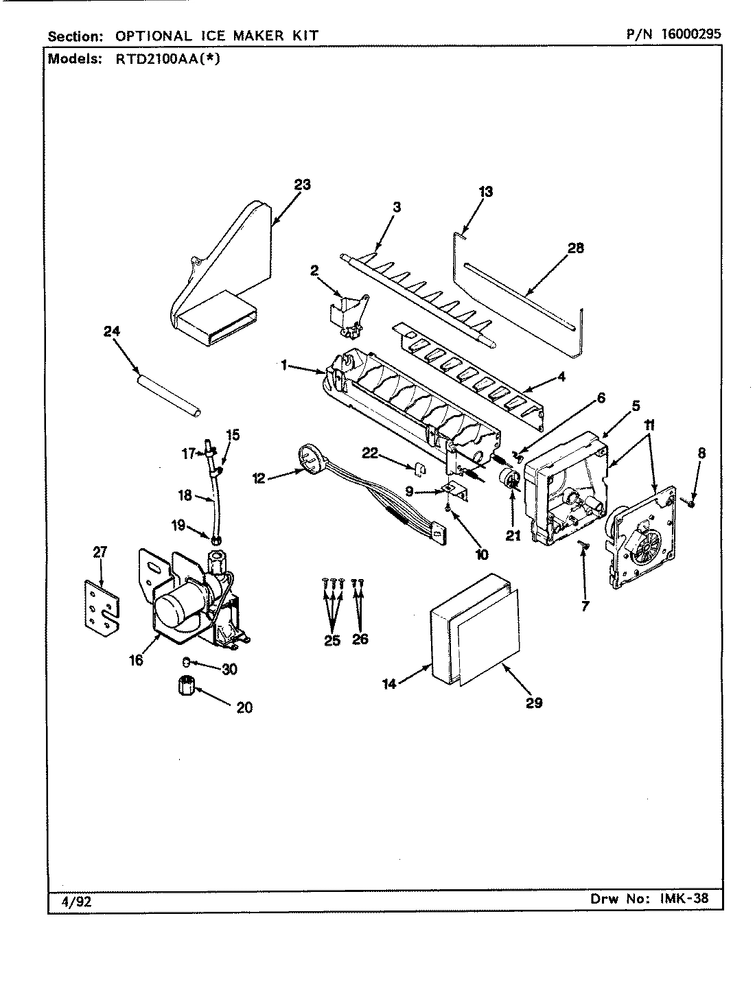 04 - OPTIONAL ICE MAKER KIT