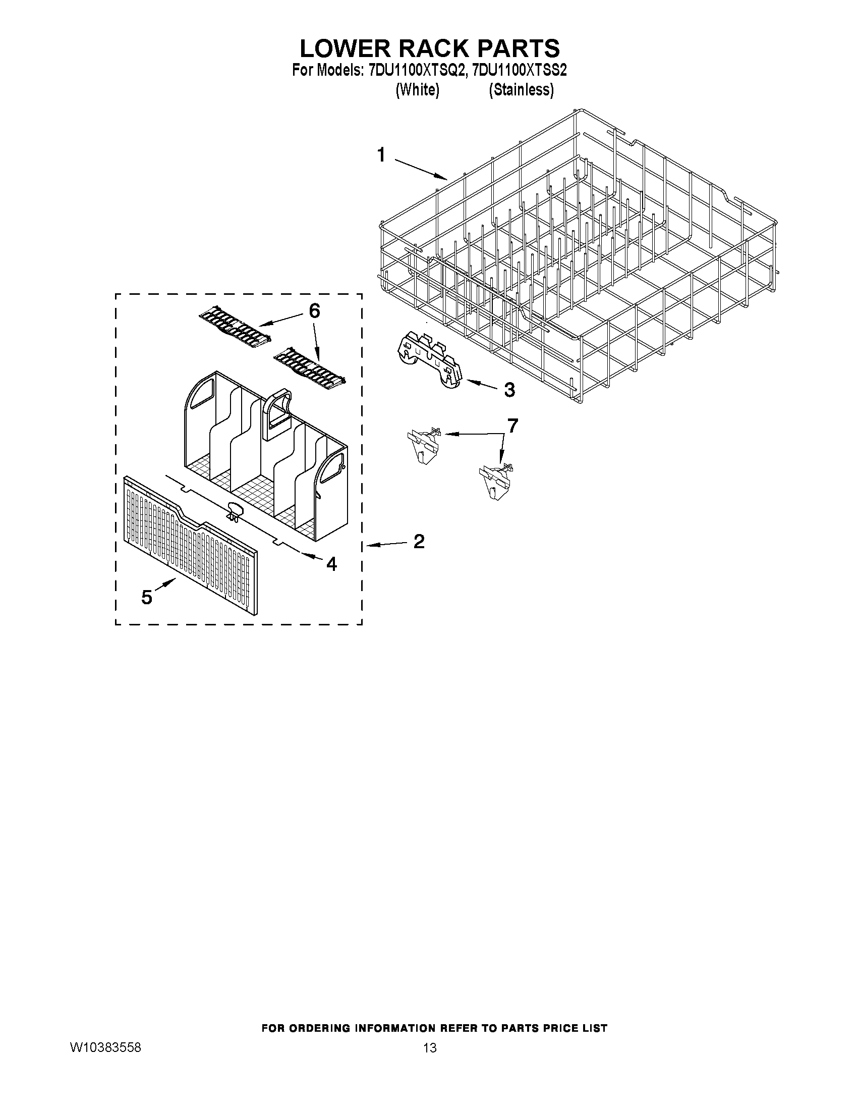 11 - LOWER RACK PARTS
