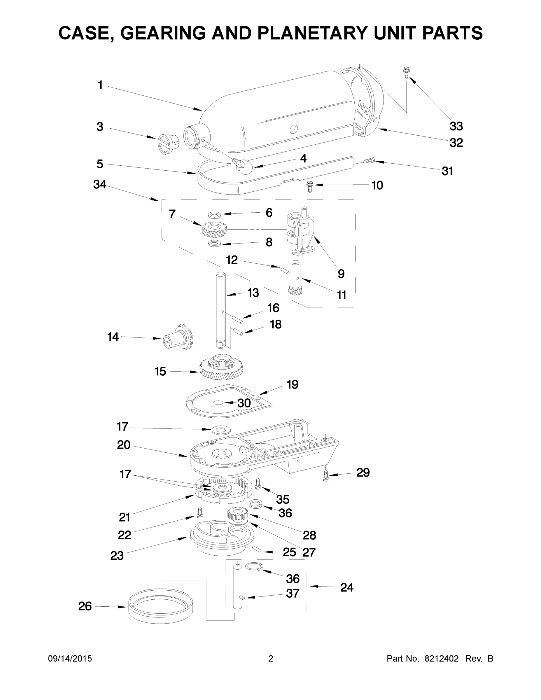 02 - CASE, GEARING AND PLANETARY UNIT PARTS