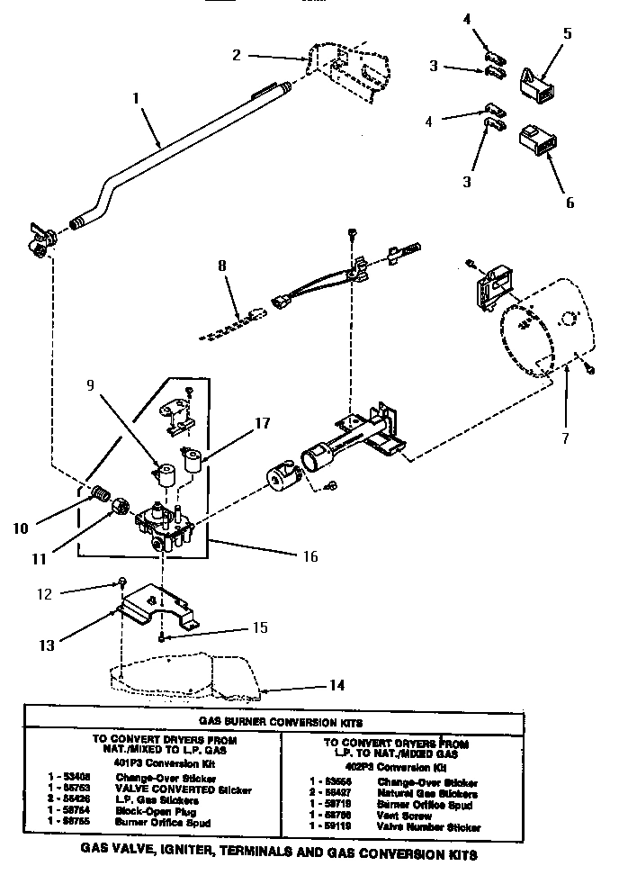 08 - GAS VALVE, IGN, TERM & GAS CONV KITS