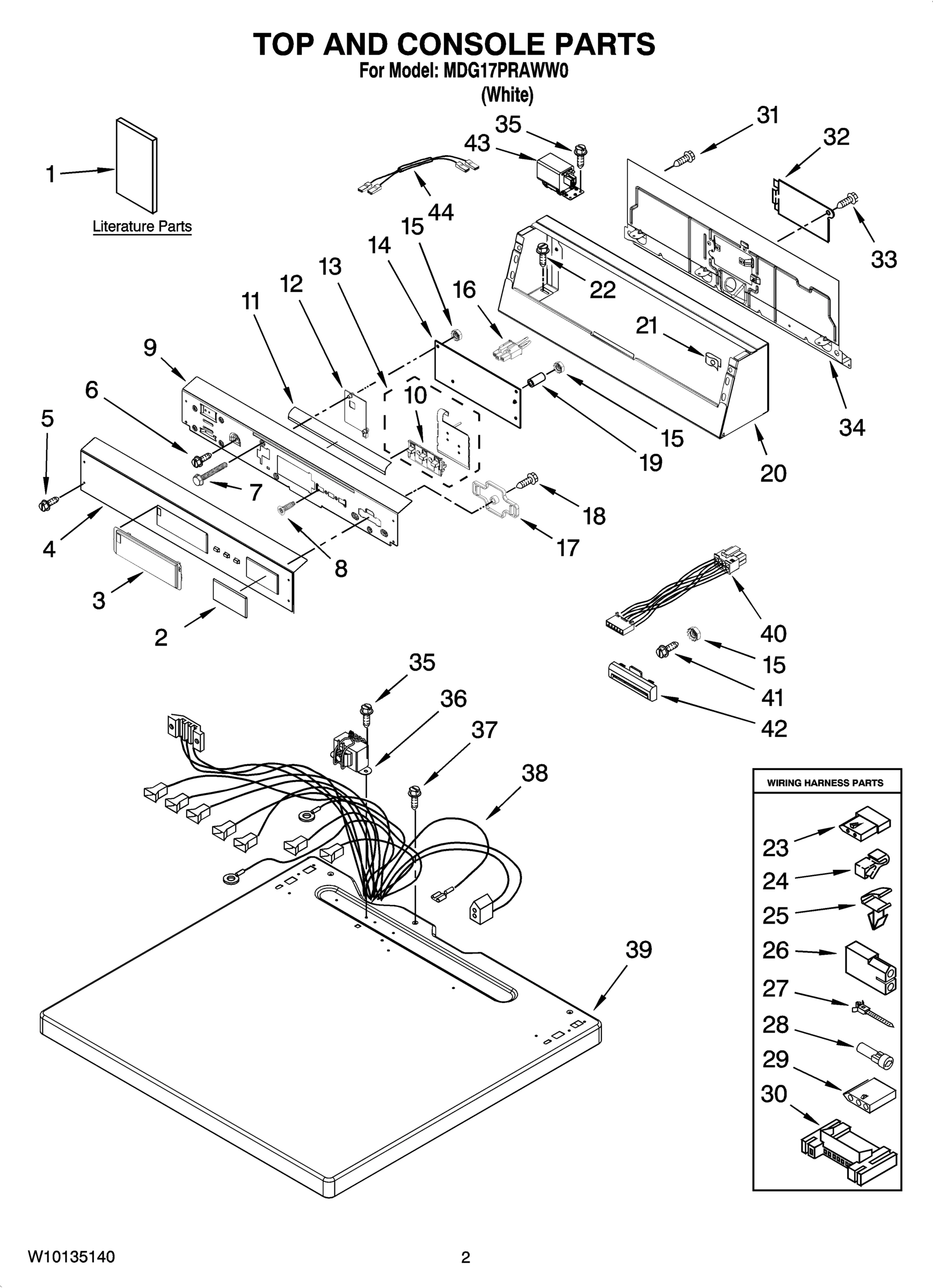 01 - TOP AND CONSOLE PARTS