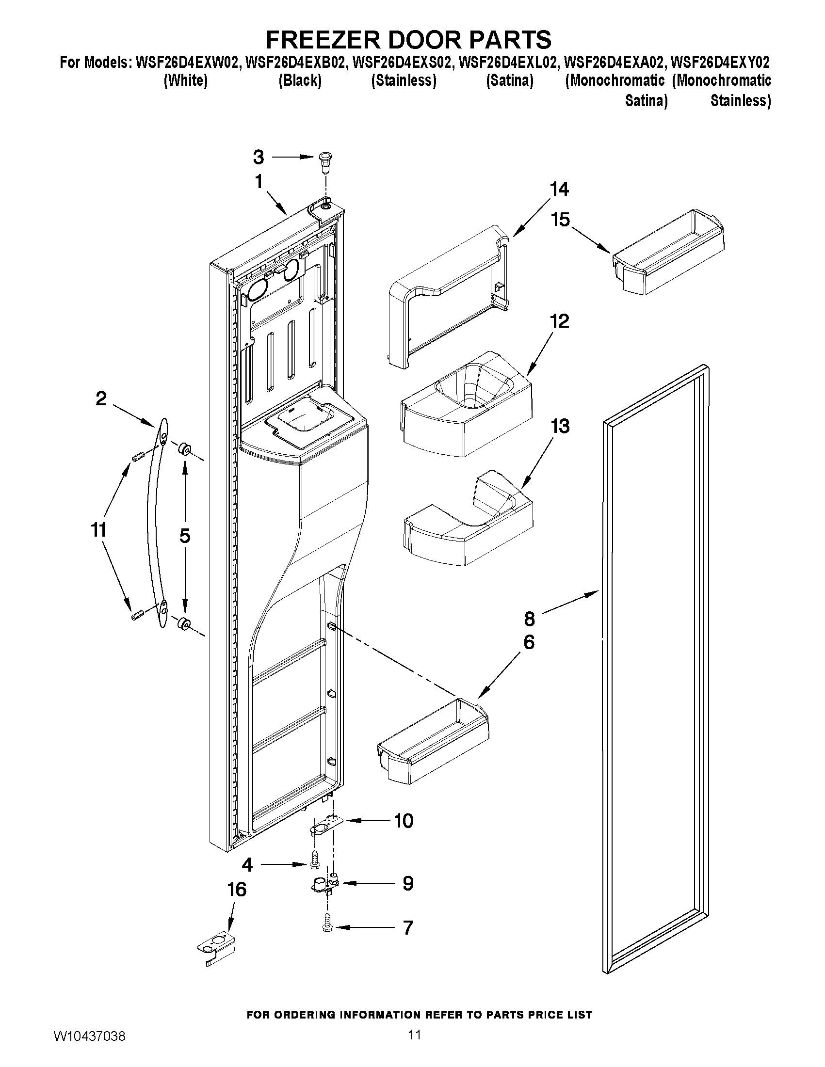 07 - FREEZER DOOR PARTS