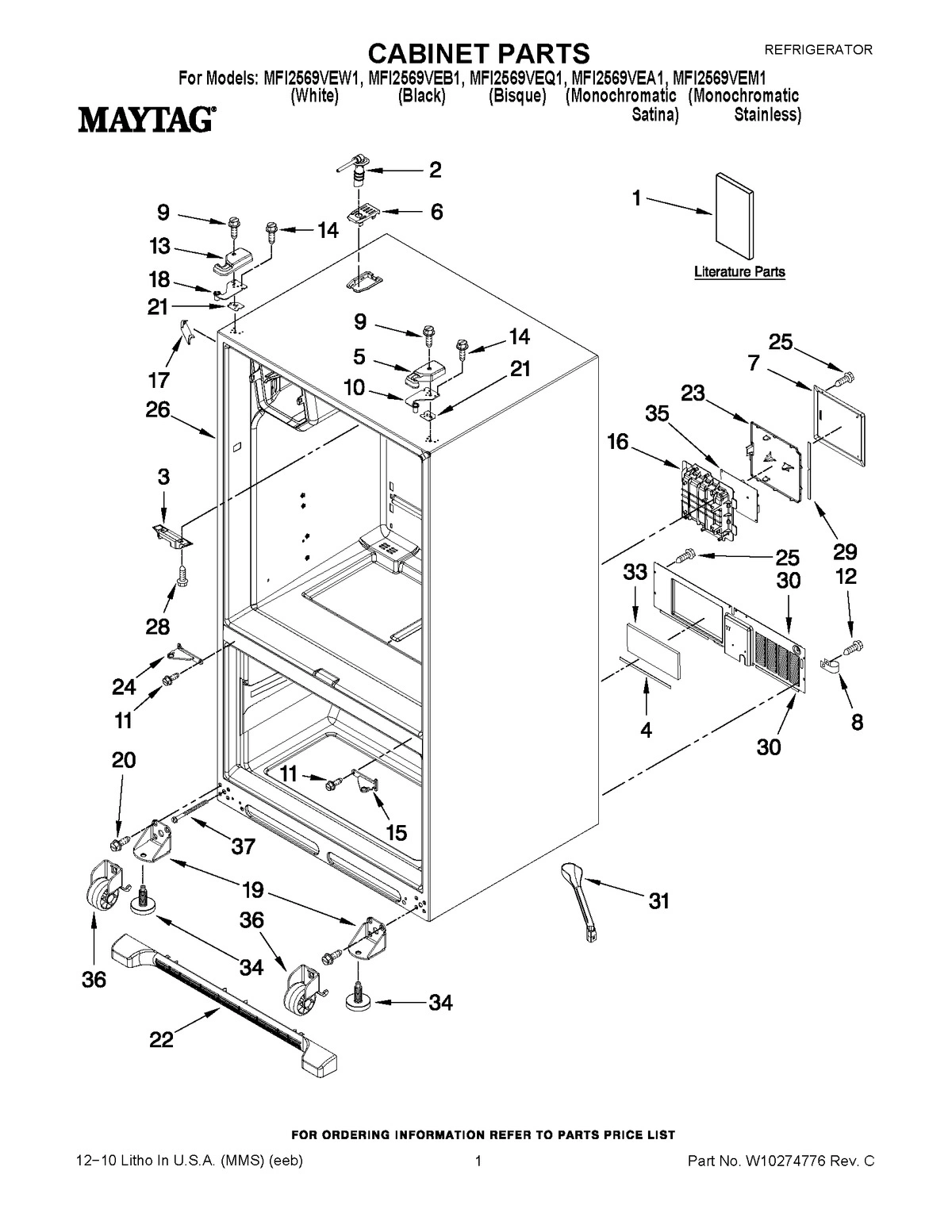01 - CABINET PARTS