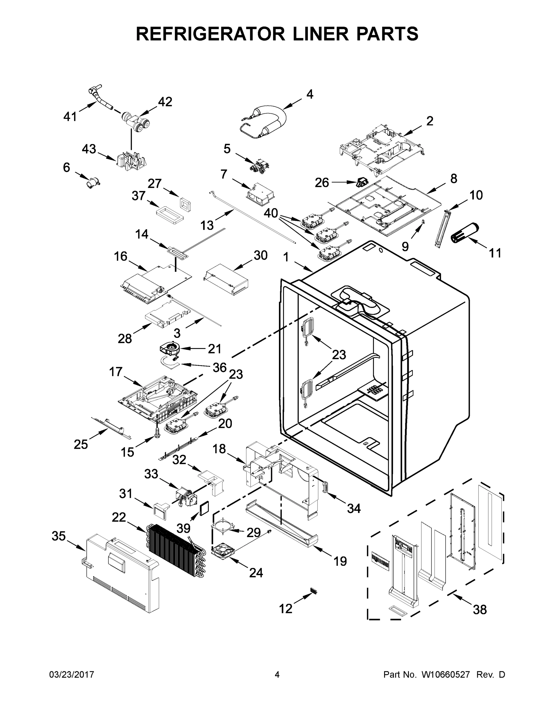 03 - REFRIGERATOR LINER PARTS