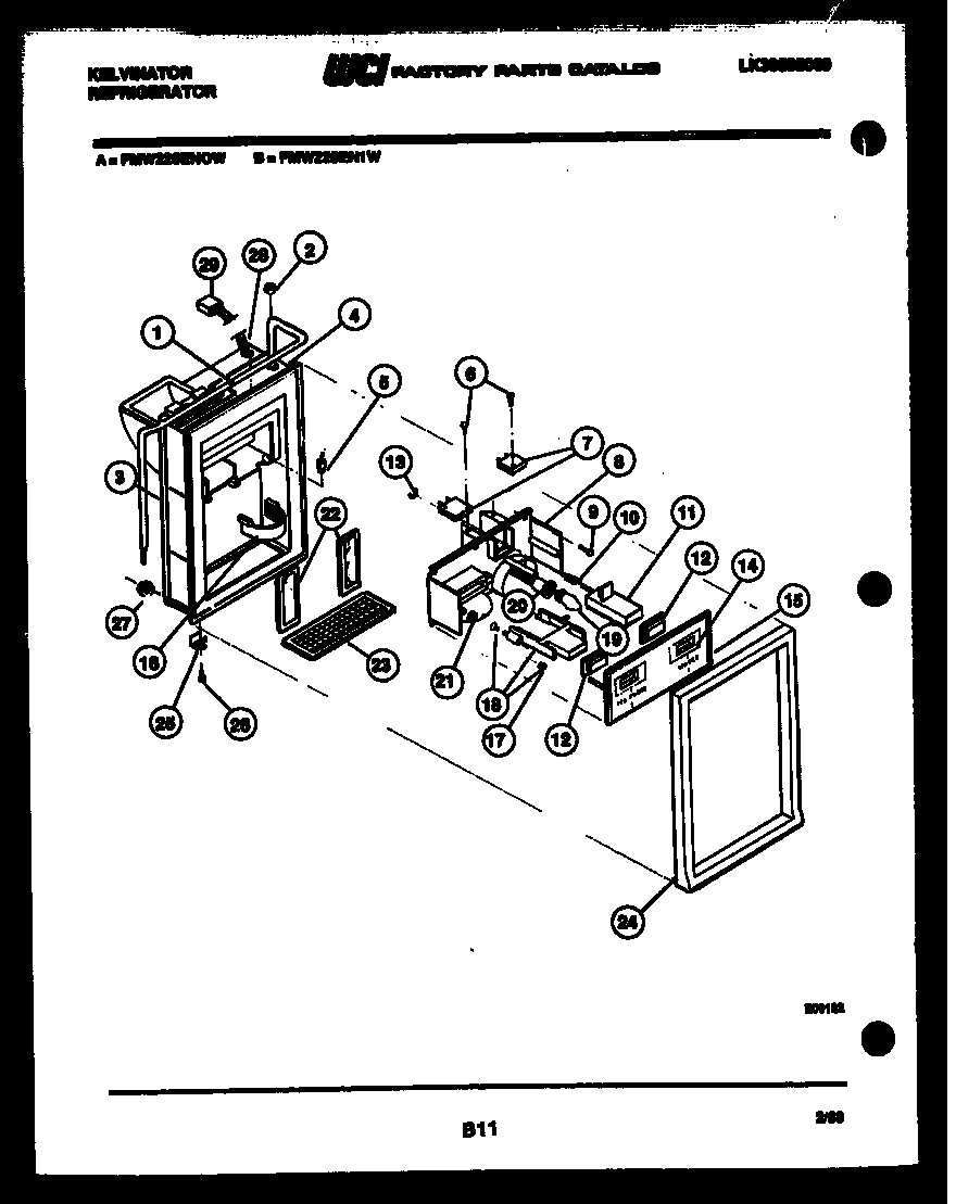 07 - ICE DOOR, DISPENSER, AND WATER TANK