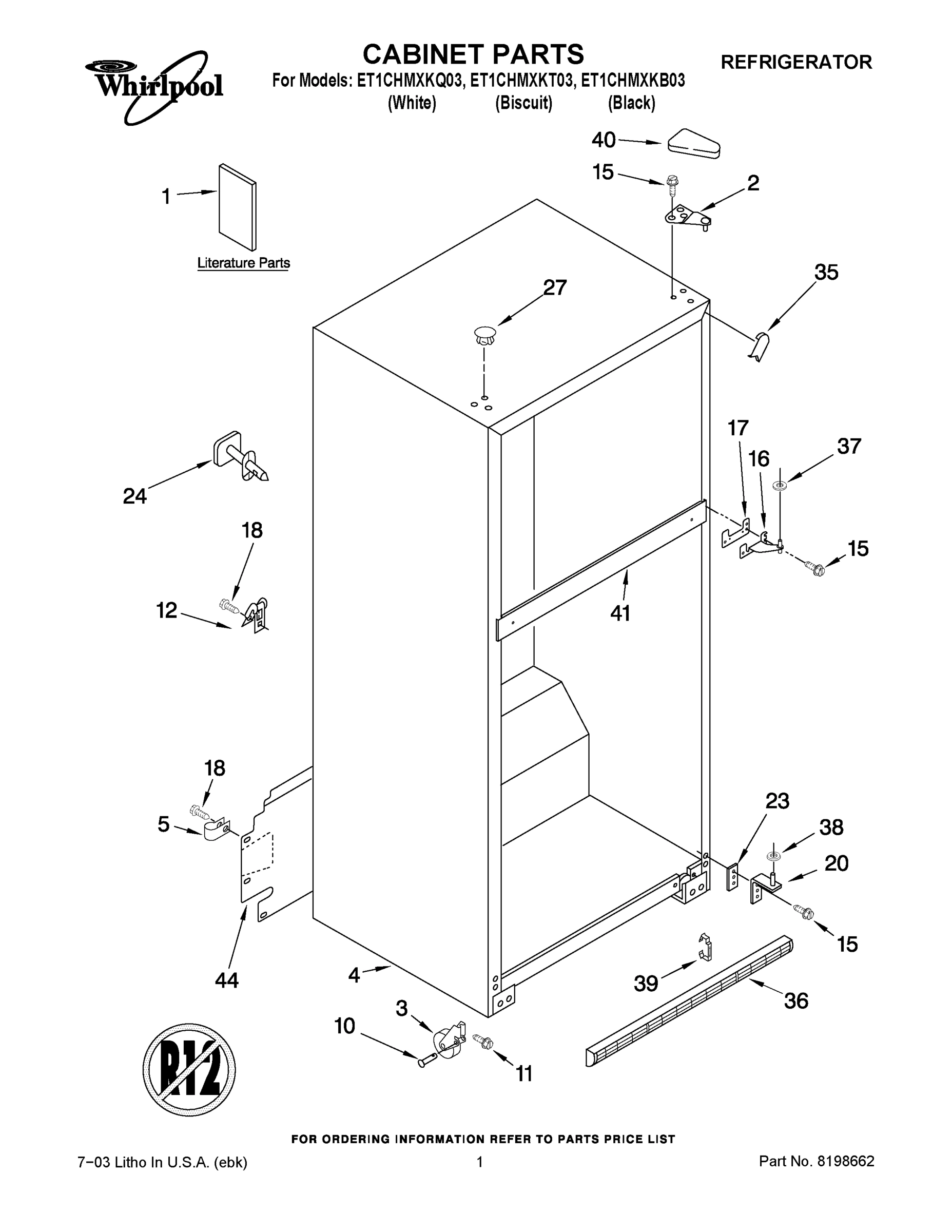 01 - CABINET PARTS