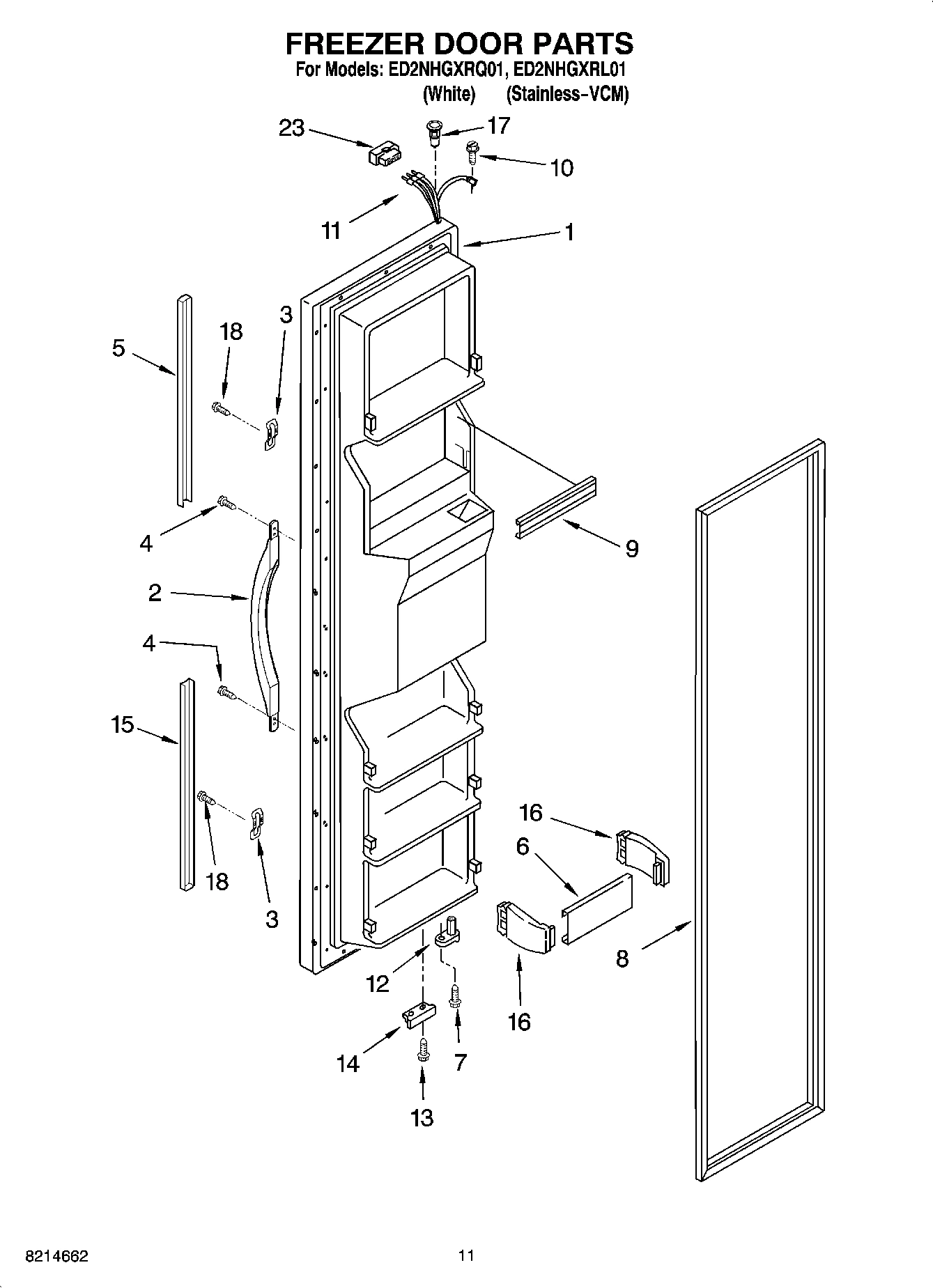 07 - FREEZER DOOR PARTS