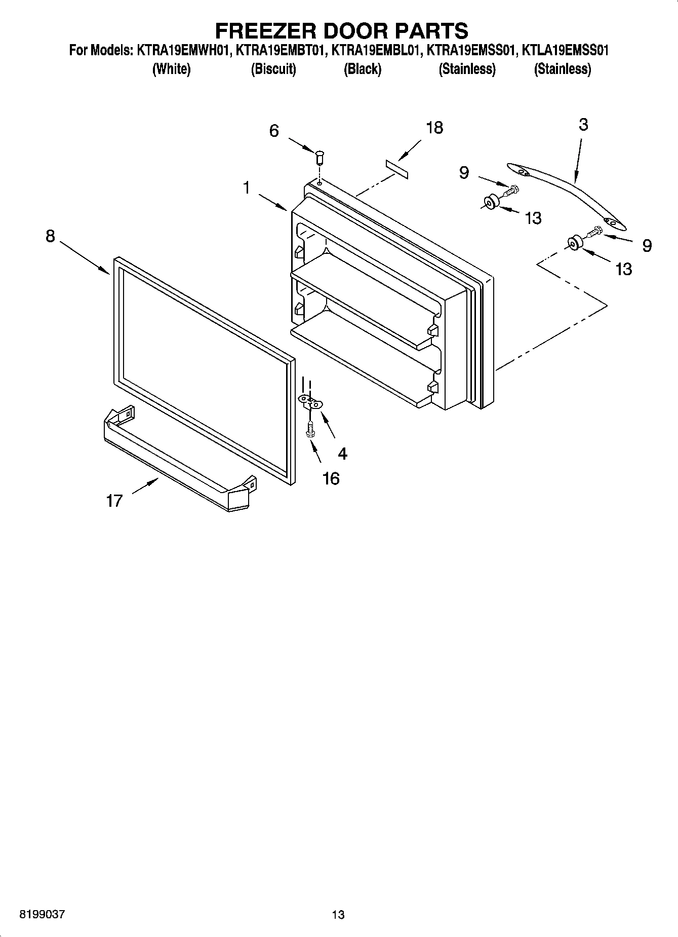 07 - FREEZER DOOR PARTS