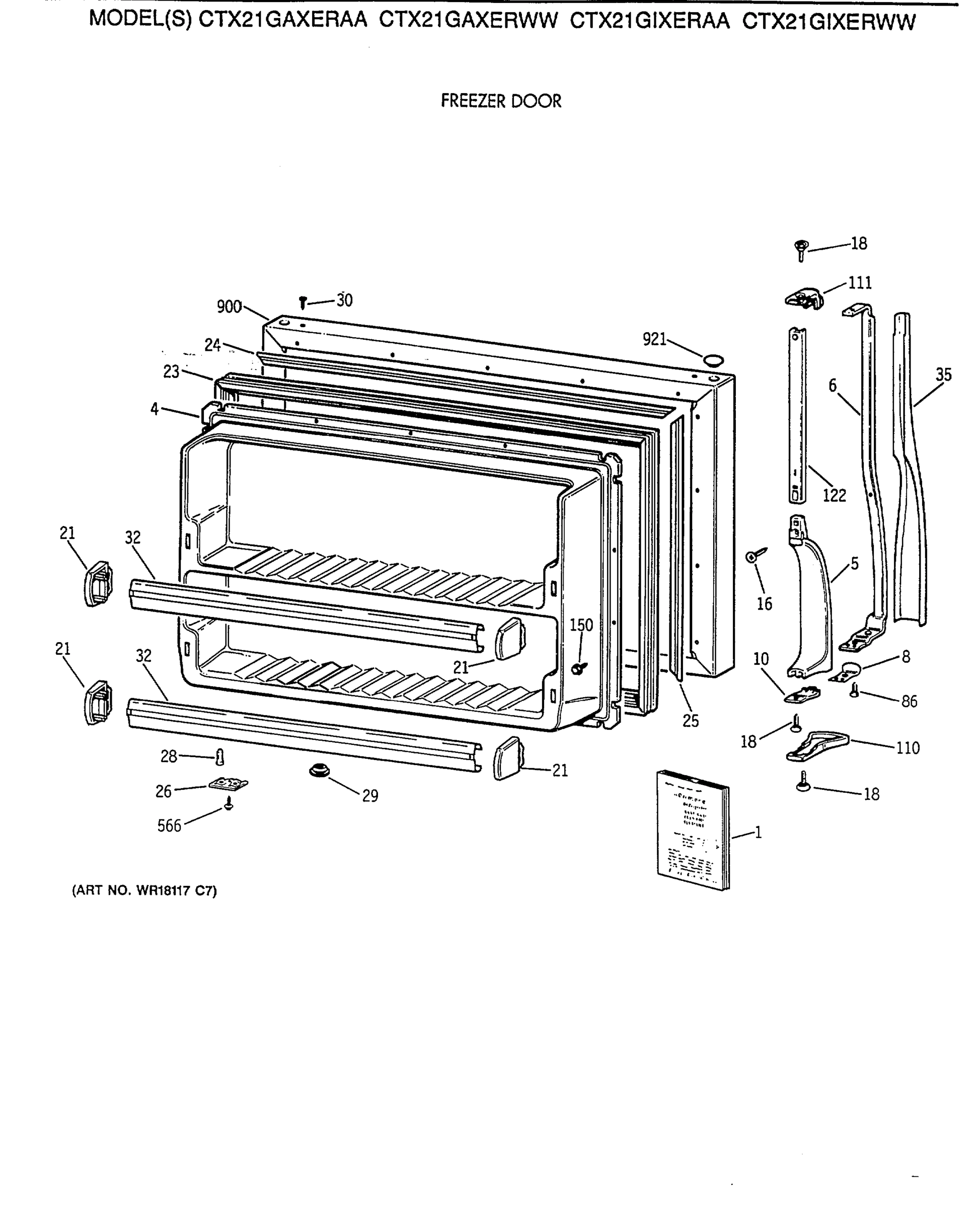 FREEZER DOOR