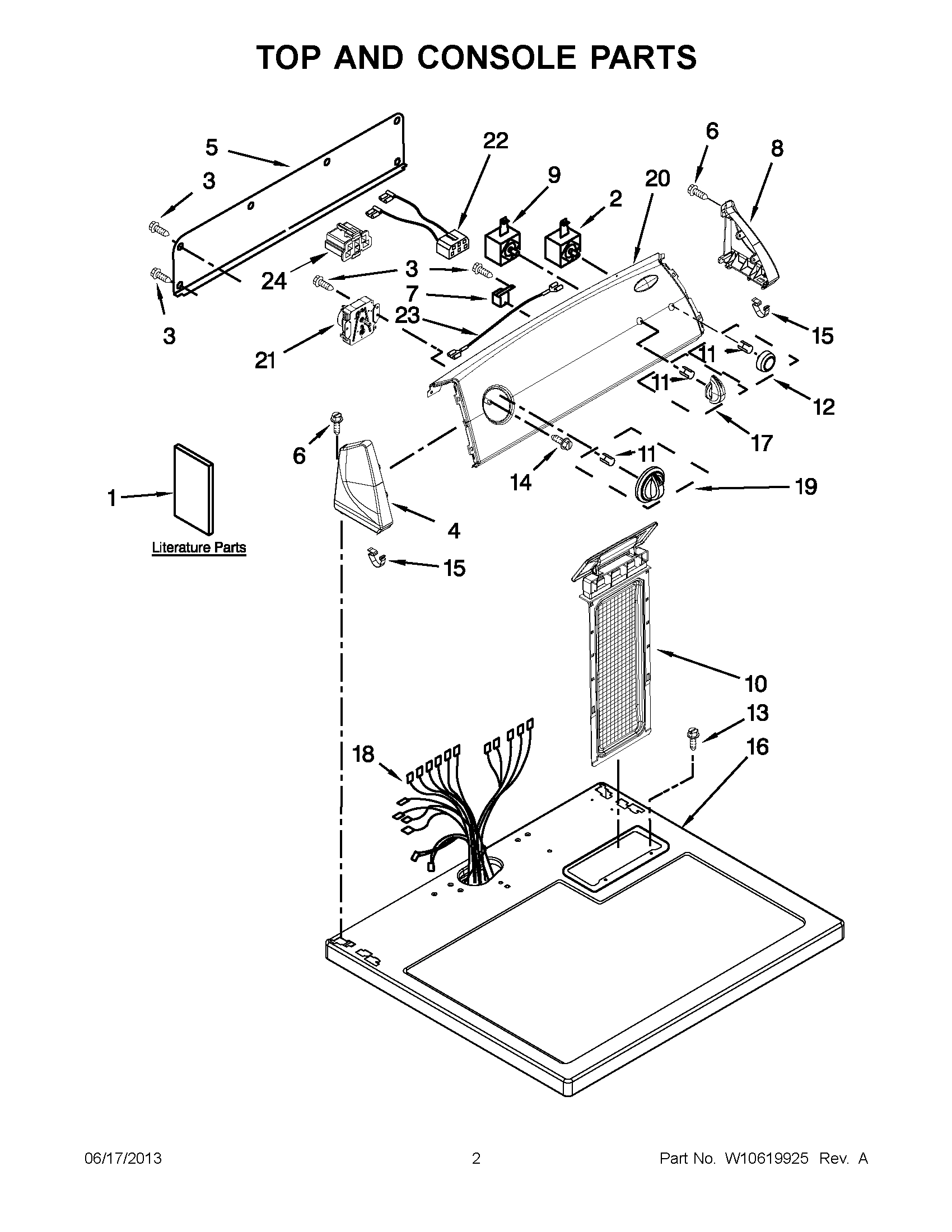 01 - TOP AND CONSOLE PARTS