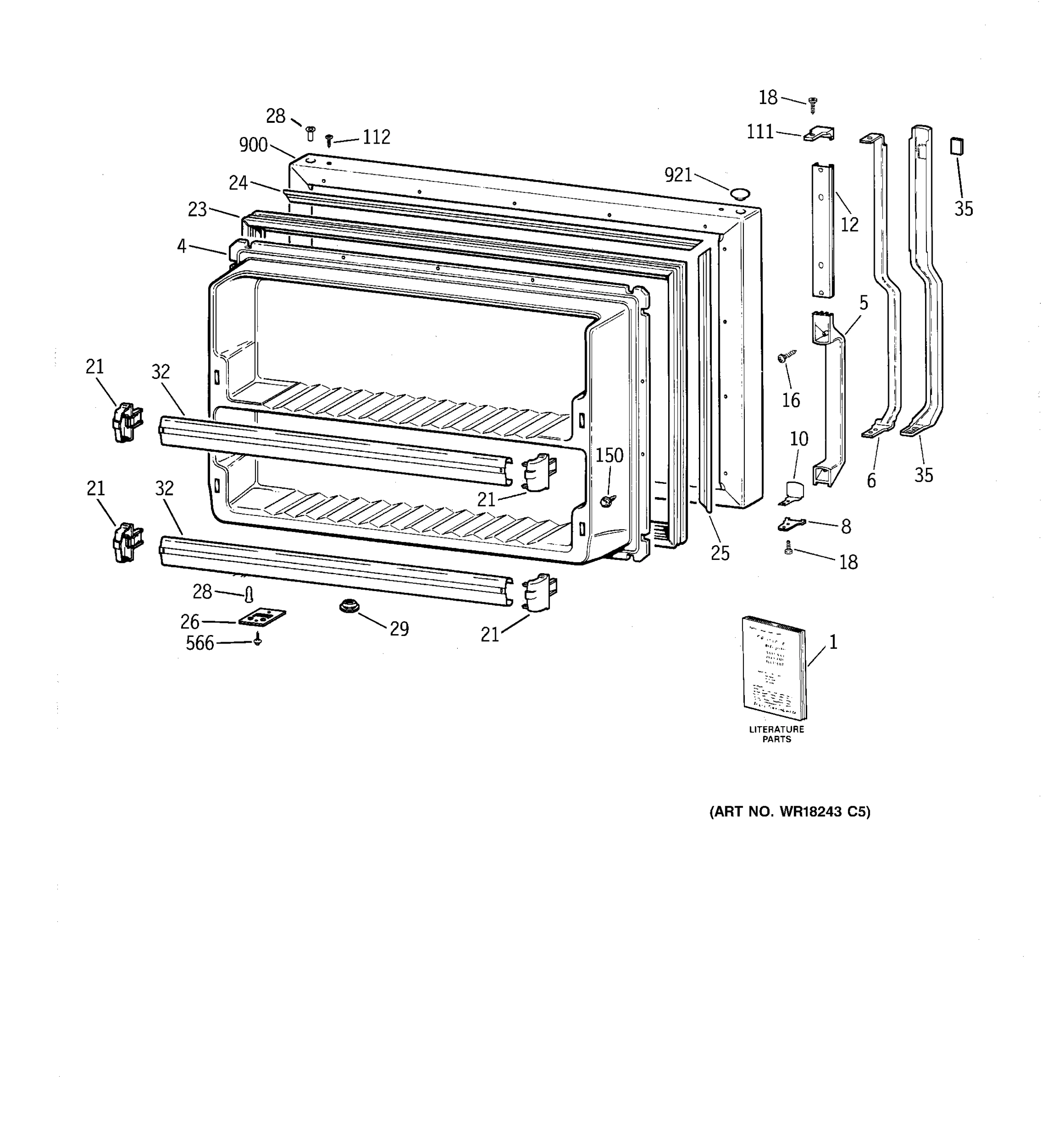 FREEZER DOOR
