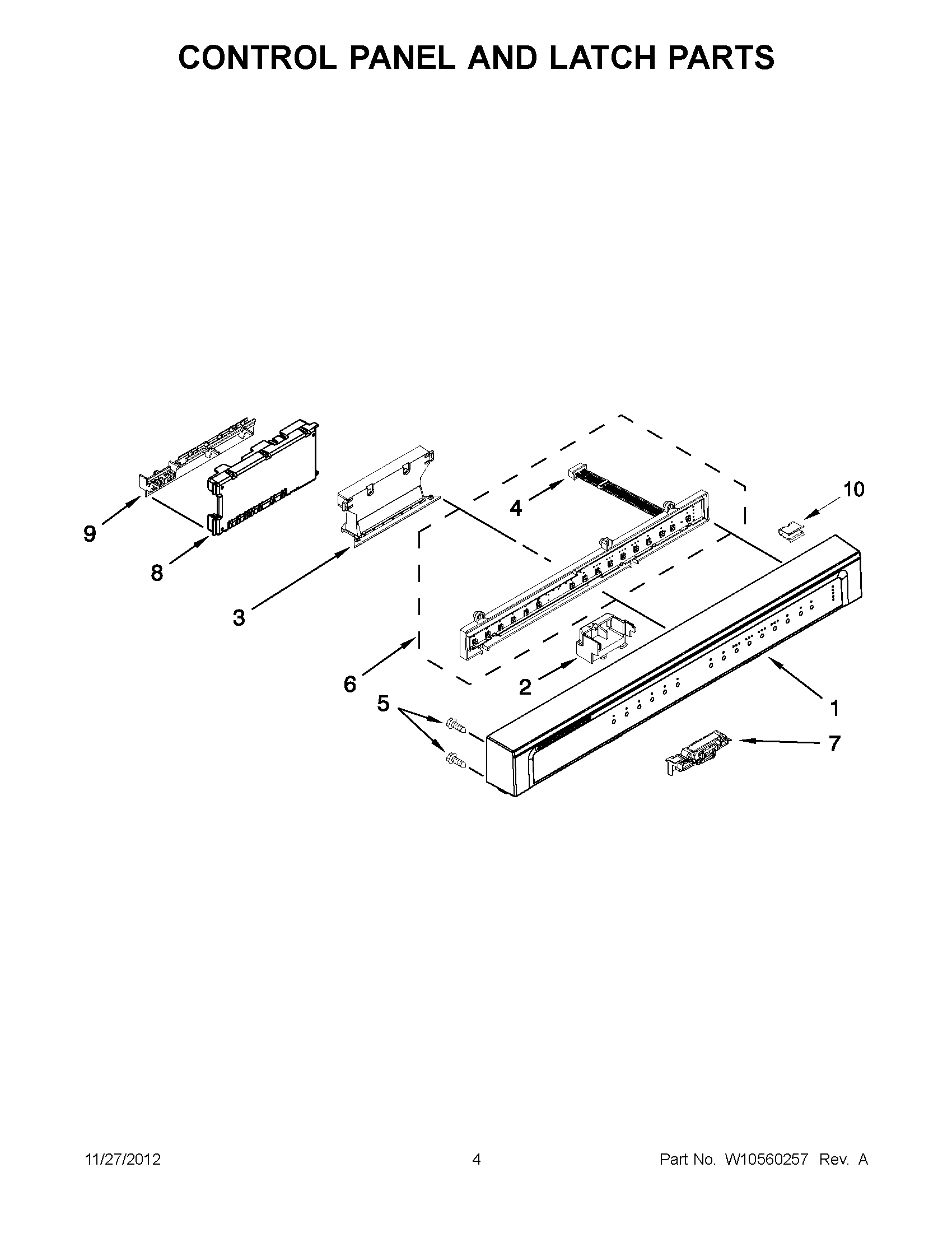 02 - CONTROL PANEL AND LATCH PARTS