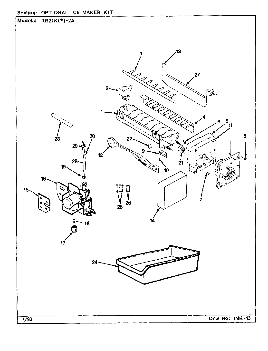 04 - OPTIONAL ICE MAKER KIT