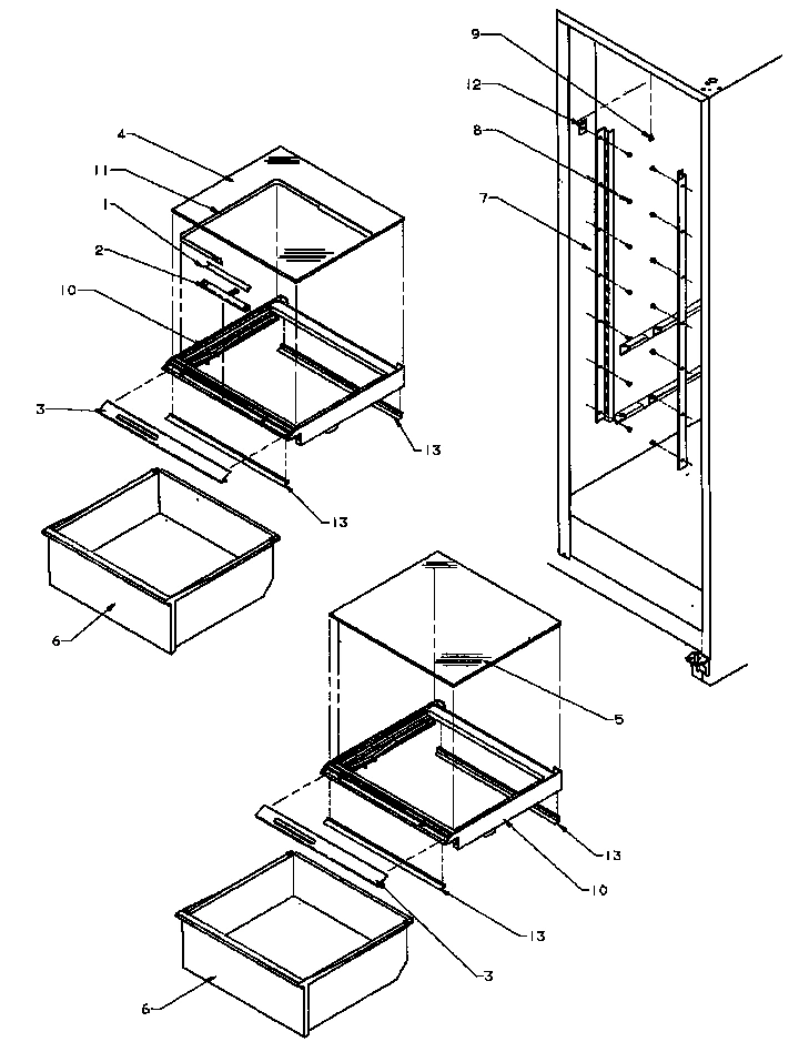 14 - REF SHELVING AND DRAWERS