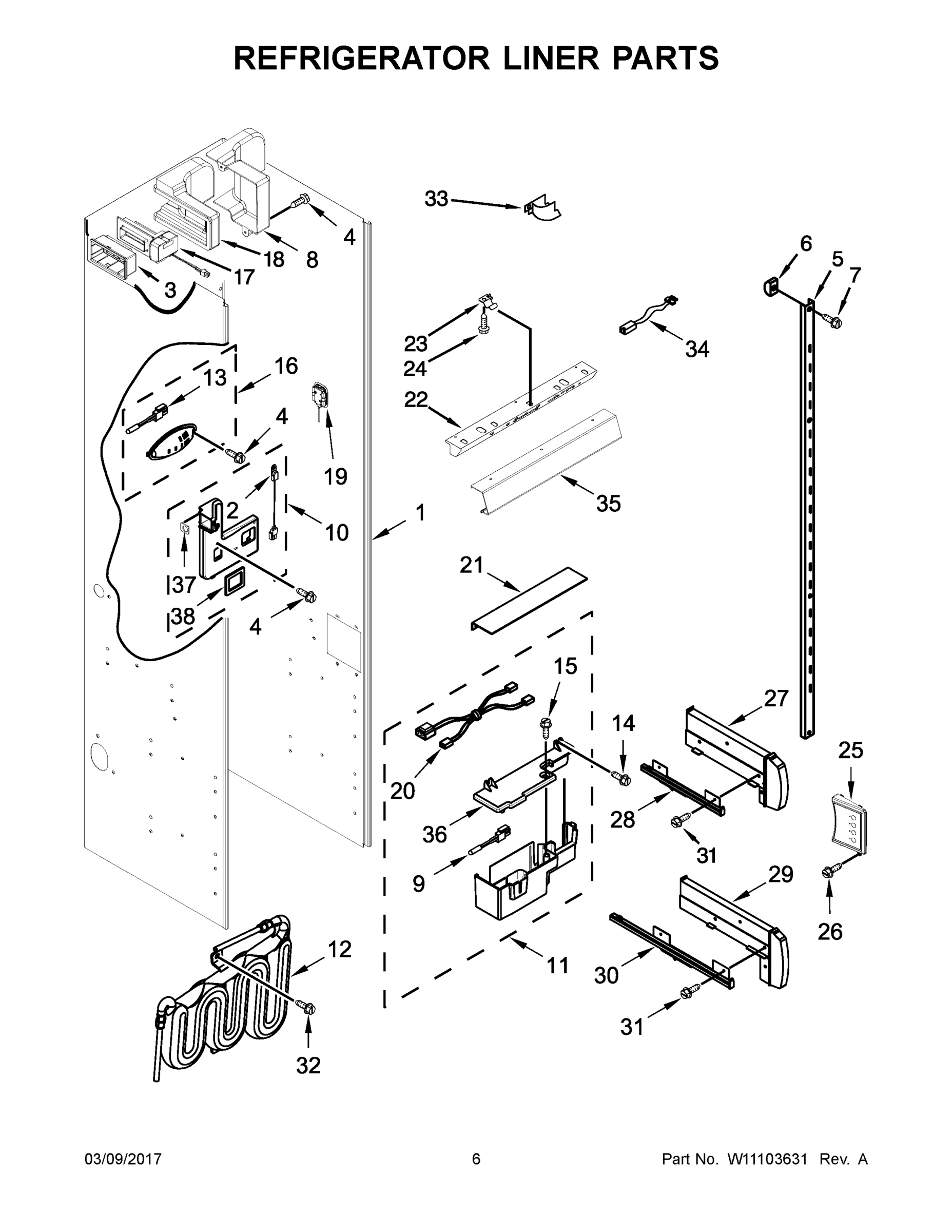 04 - REFRIGERATOR LINER PARTS