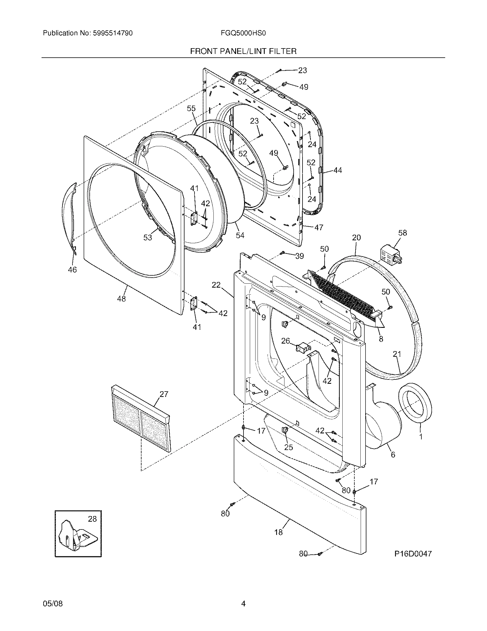 05 - FRONT PANEL/LINT FILTER