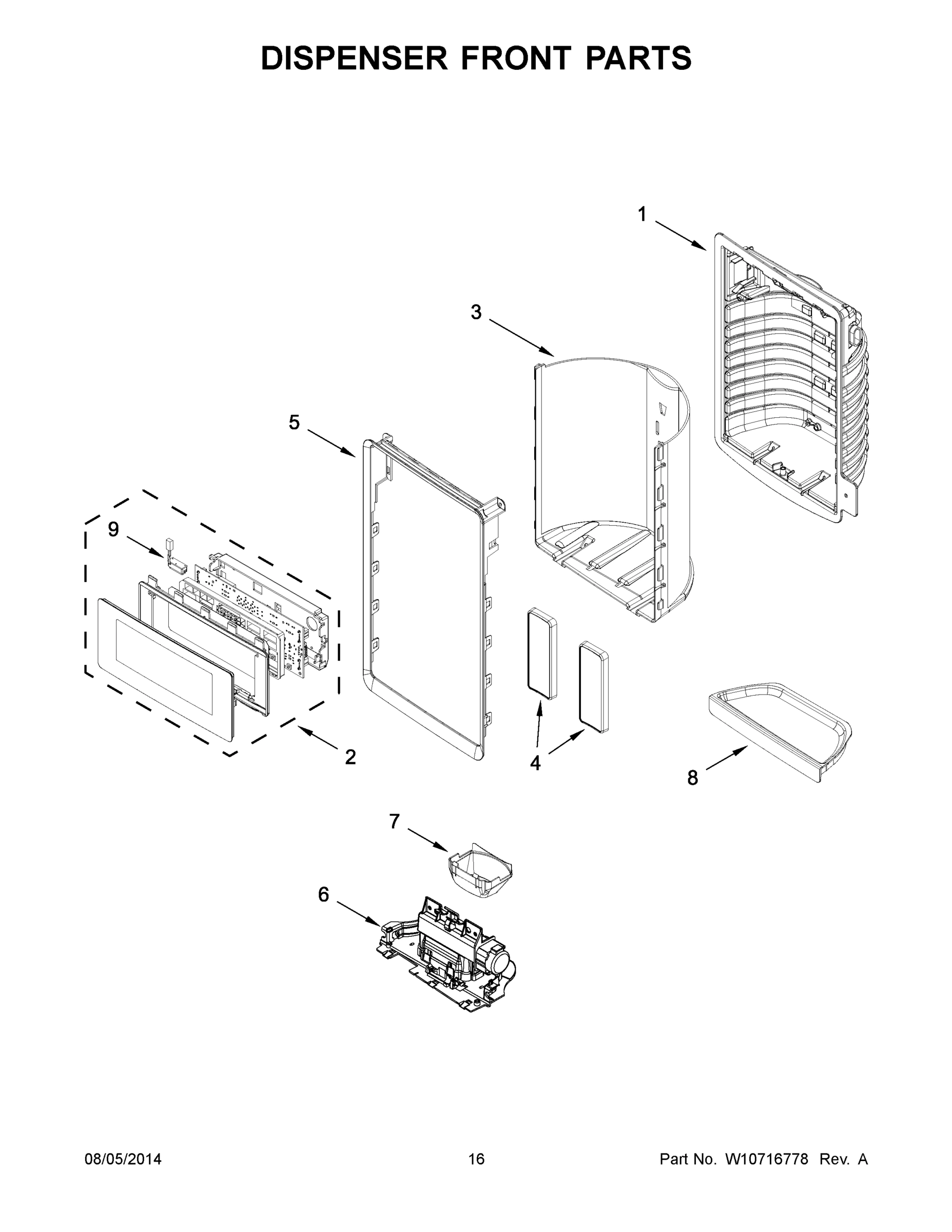 09 - DISPENSER FRONT PARTS