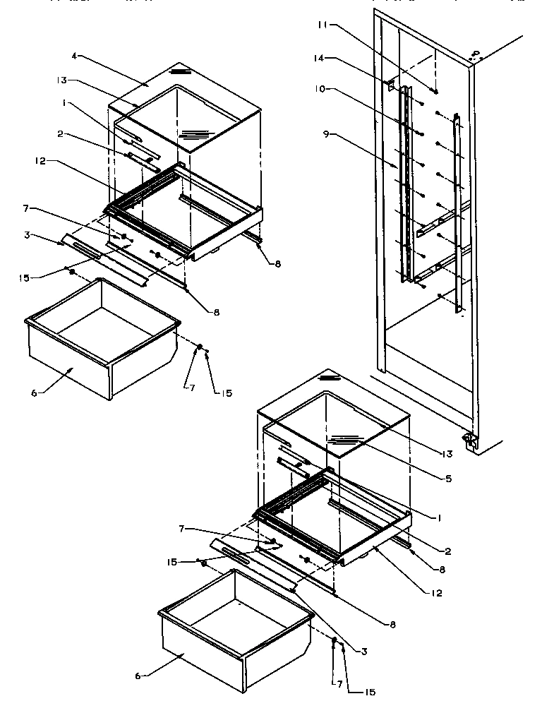 14 - REF SHELVING AND DRAWERS