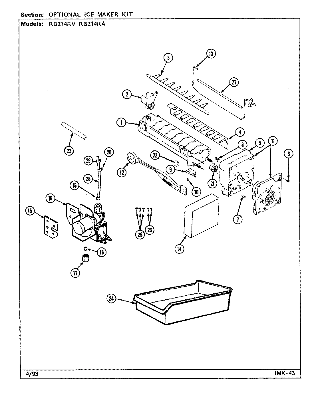 03 - OPTIONAL ICE MAKER KIT