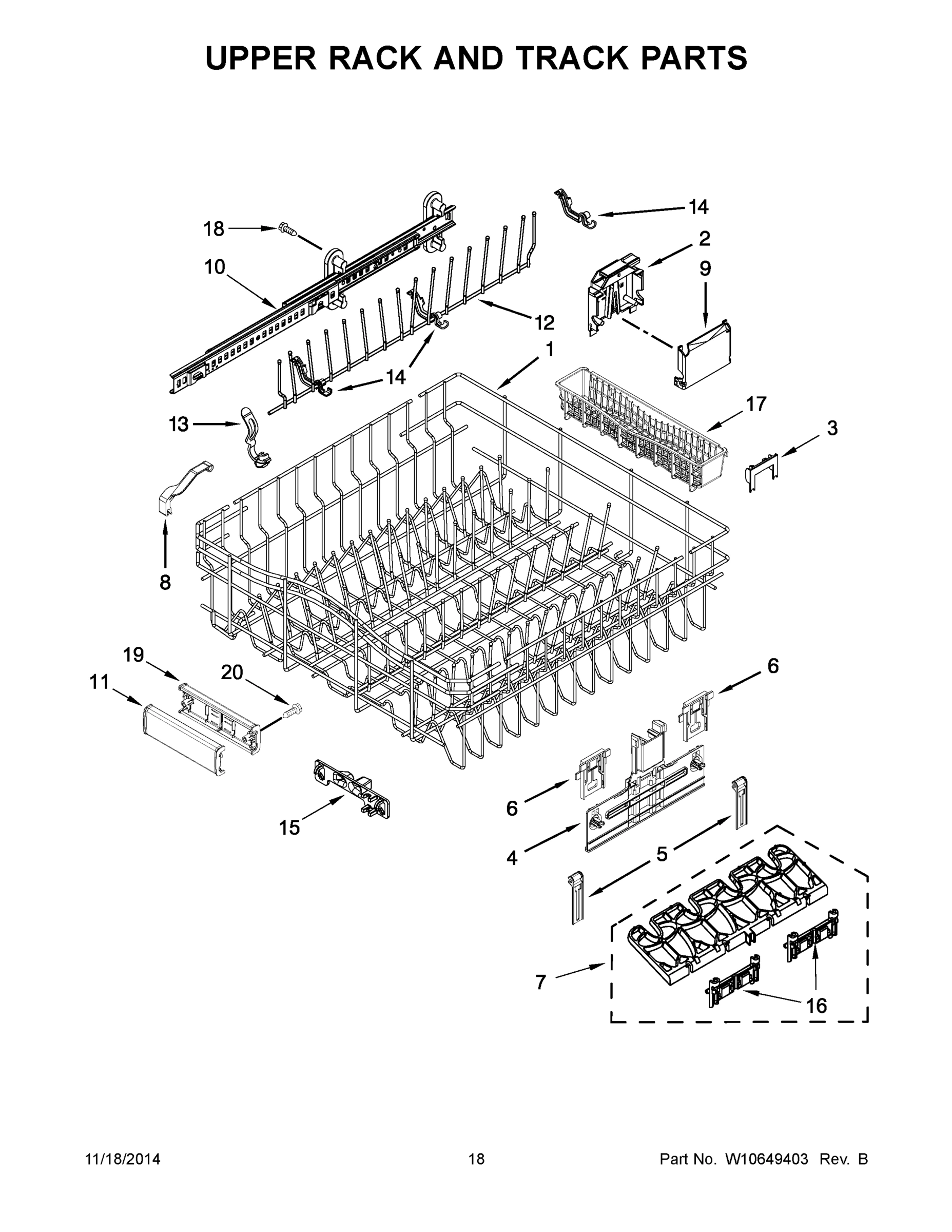 10 - UPPER RACK AND TRACK PARTS