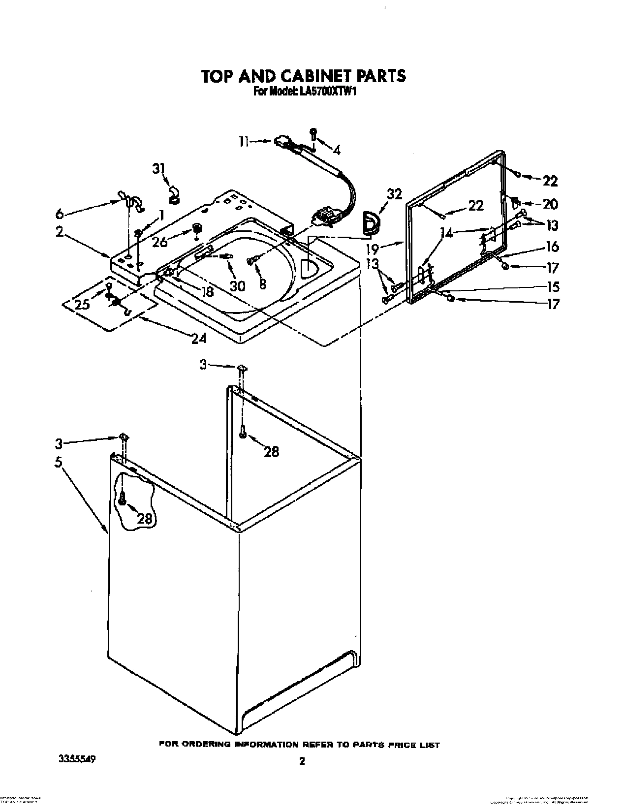 02 - TOP AND CABINET, LIT/OPTIONAL