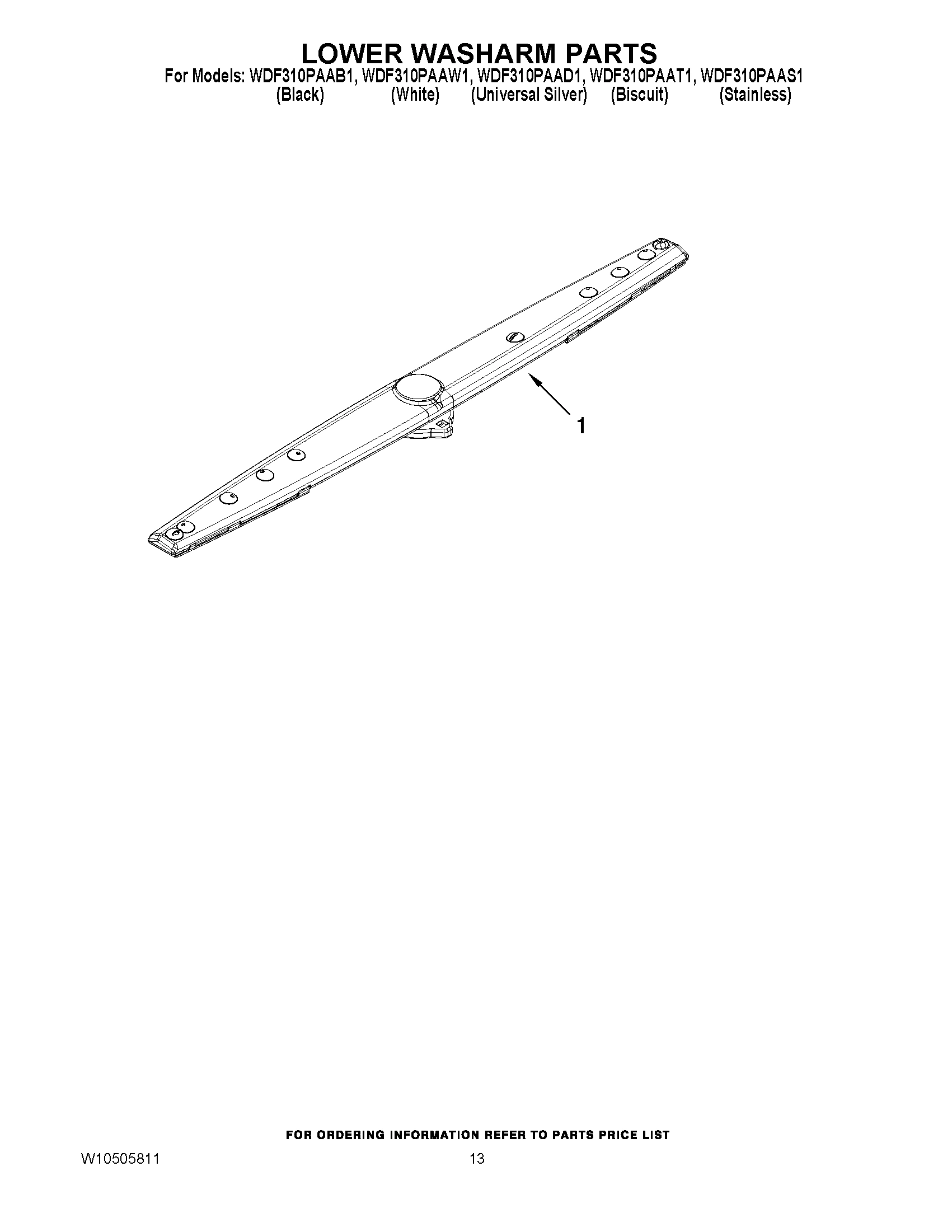 11 - LOWER WASHARM PARTS