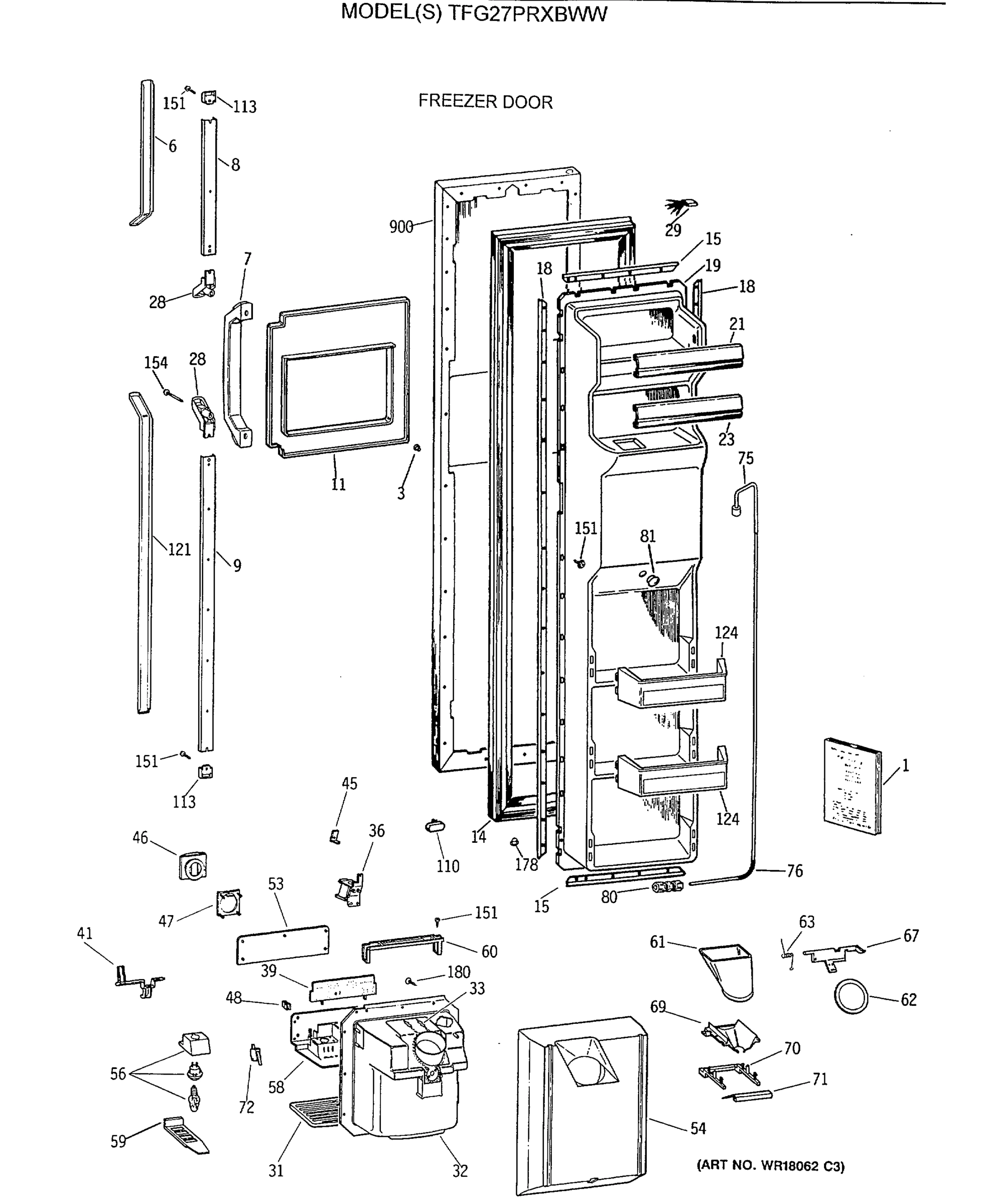 FREEZER DOOR