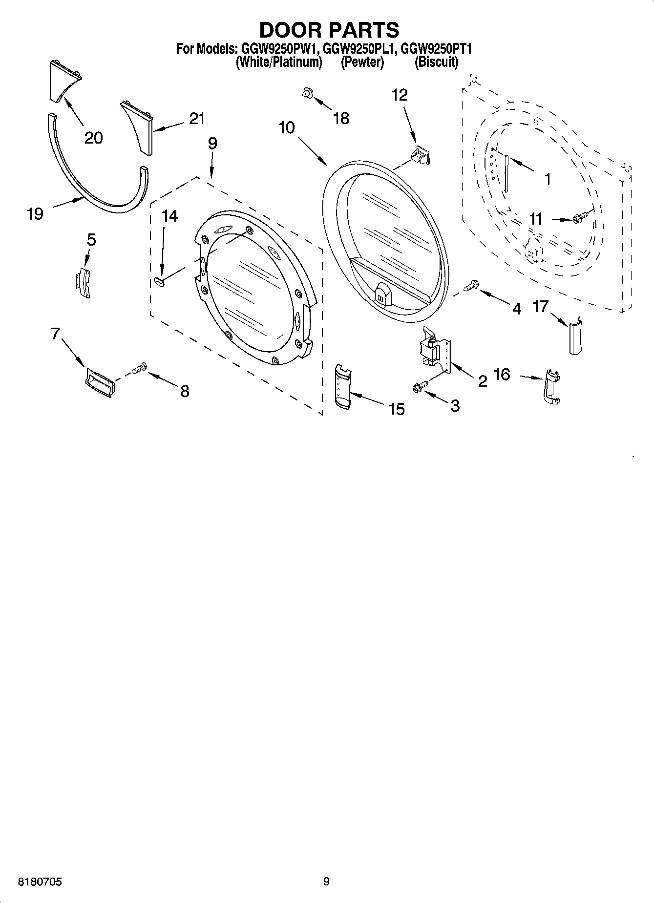 05 - DOOR PARTS, OPTIONAL PARTS (NOT INCLUDED)