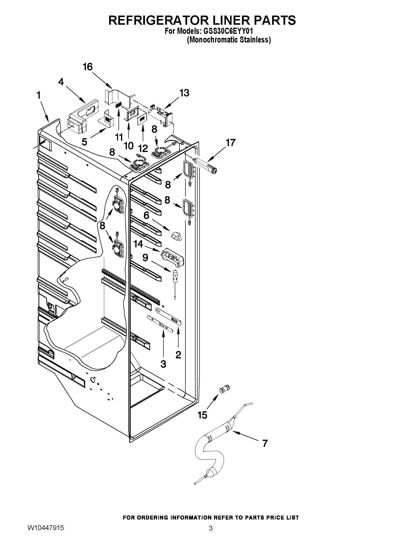 02 - REFRIGERATOR LINER PARTS