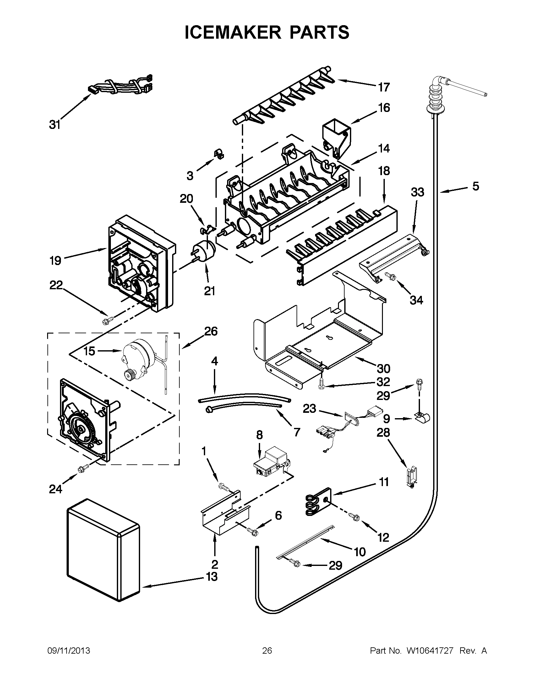 14 - ICEMAKER PARTS