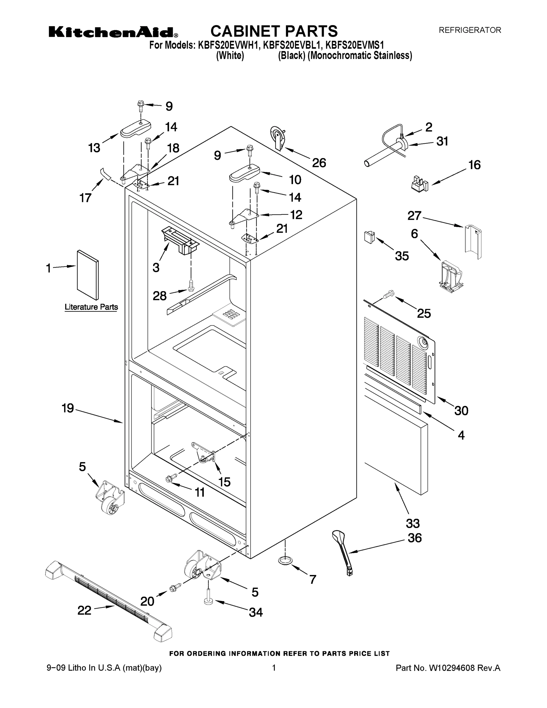 01 - CABINET PARTS