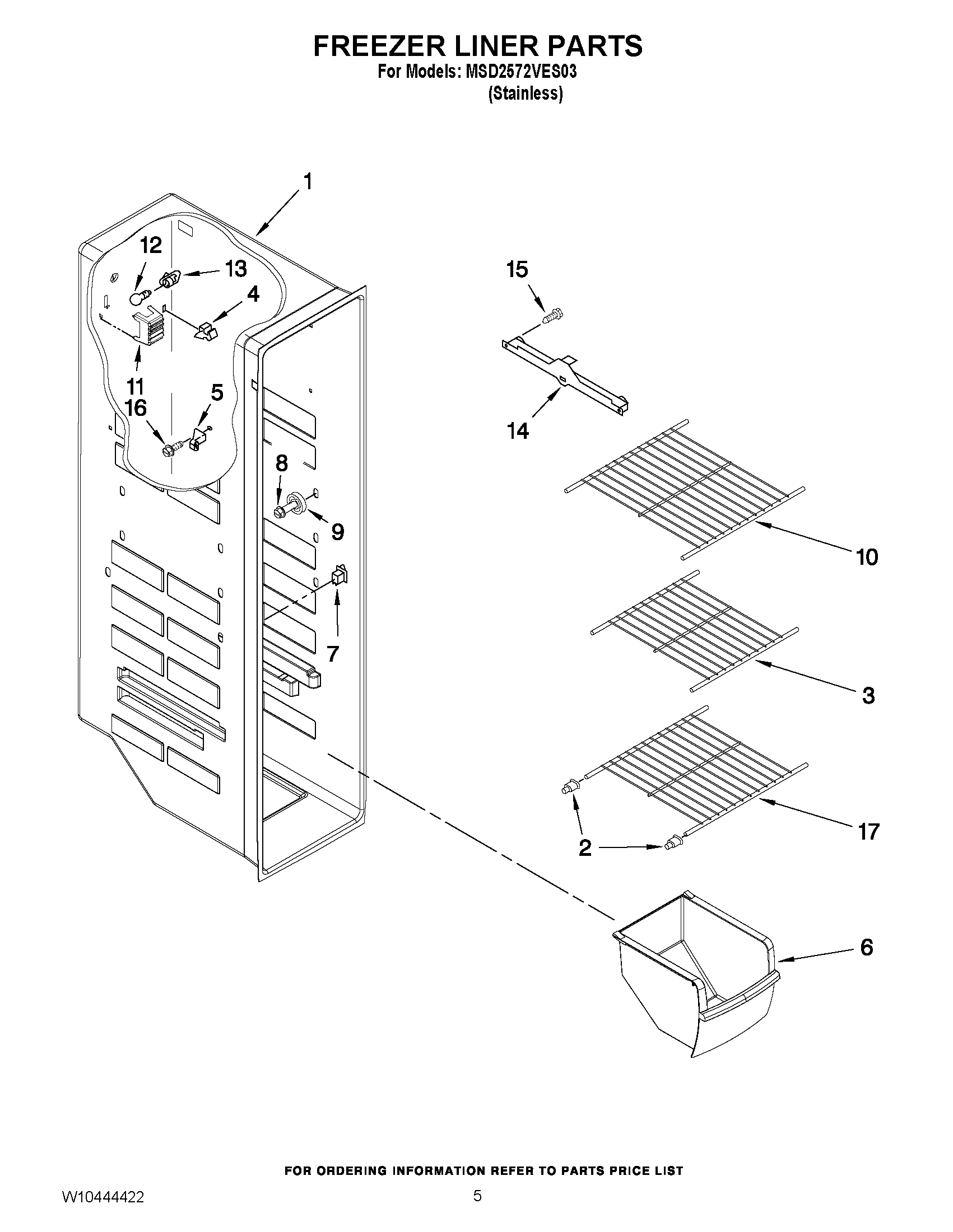 04 - FREEZER LINER PARTS