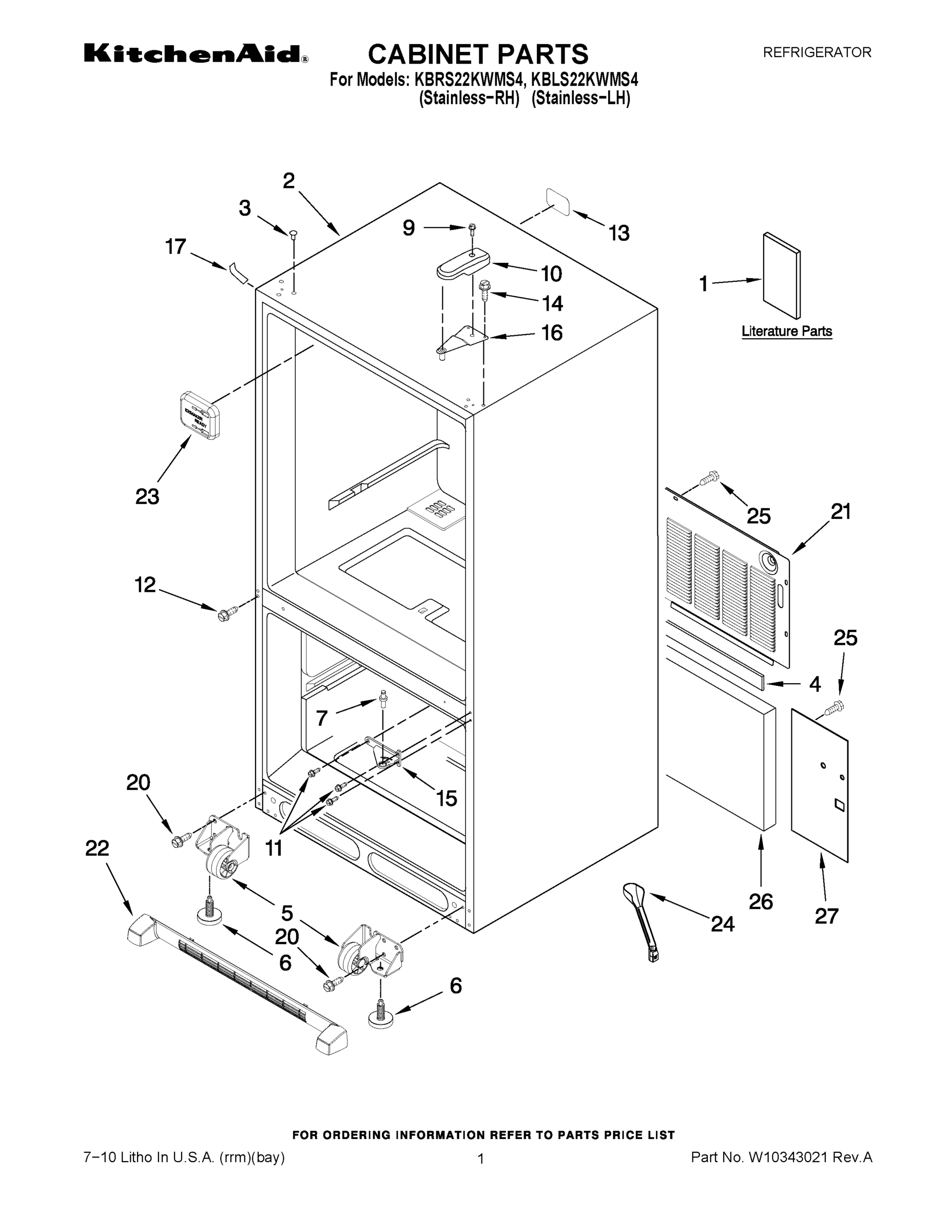 01 - CABINET PARTS