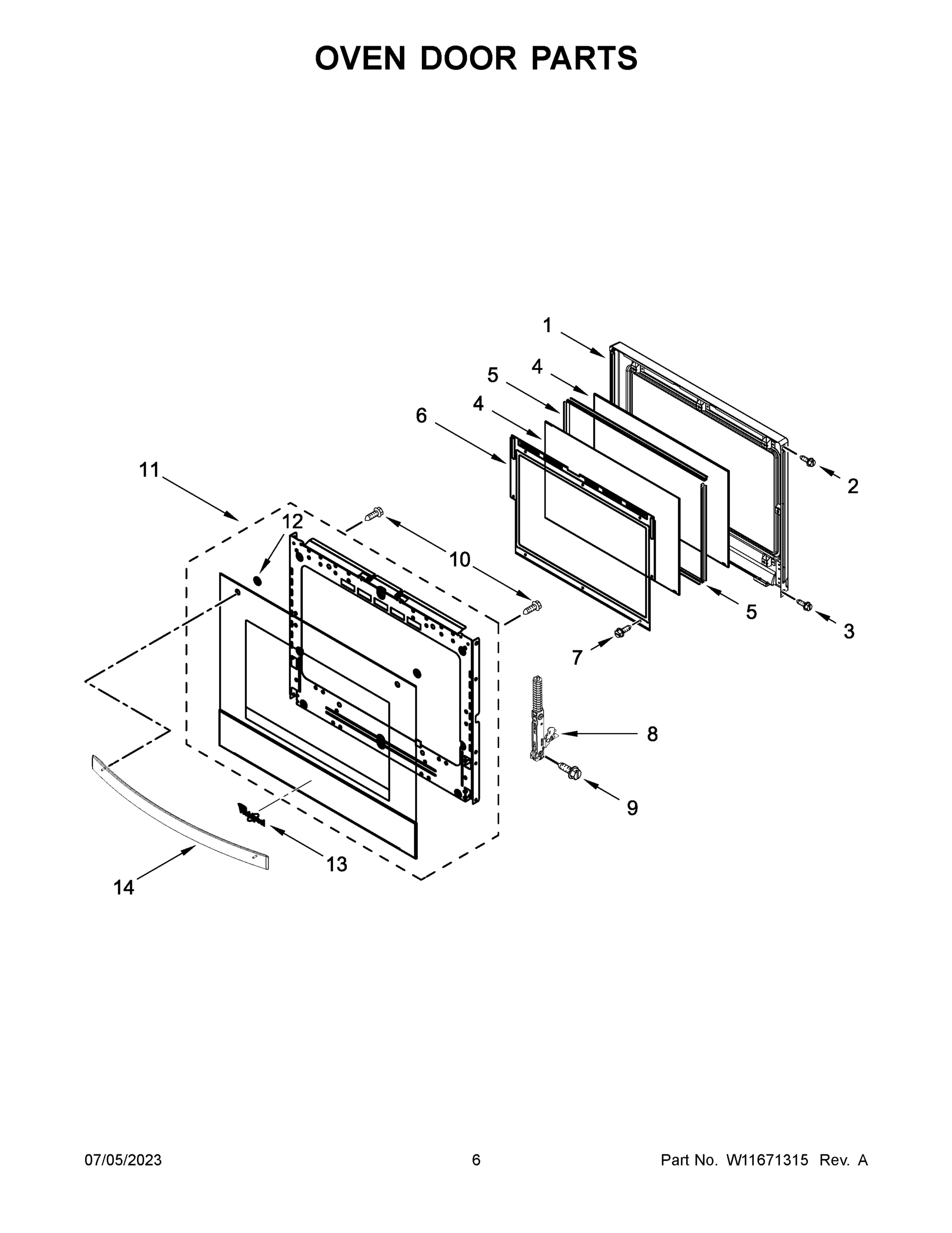 04 - OVEN DOOR PARTS