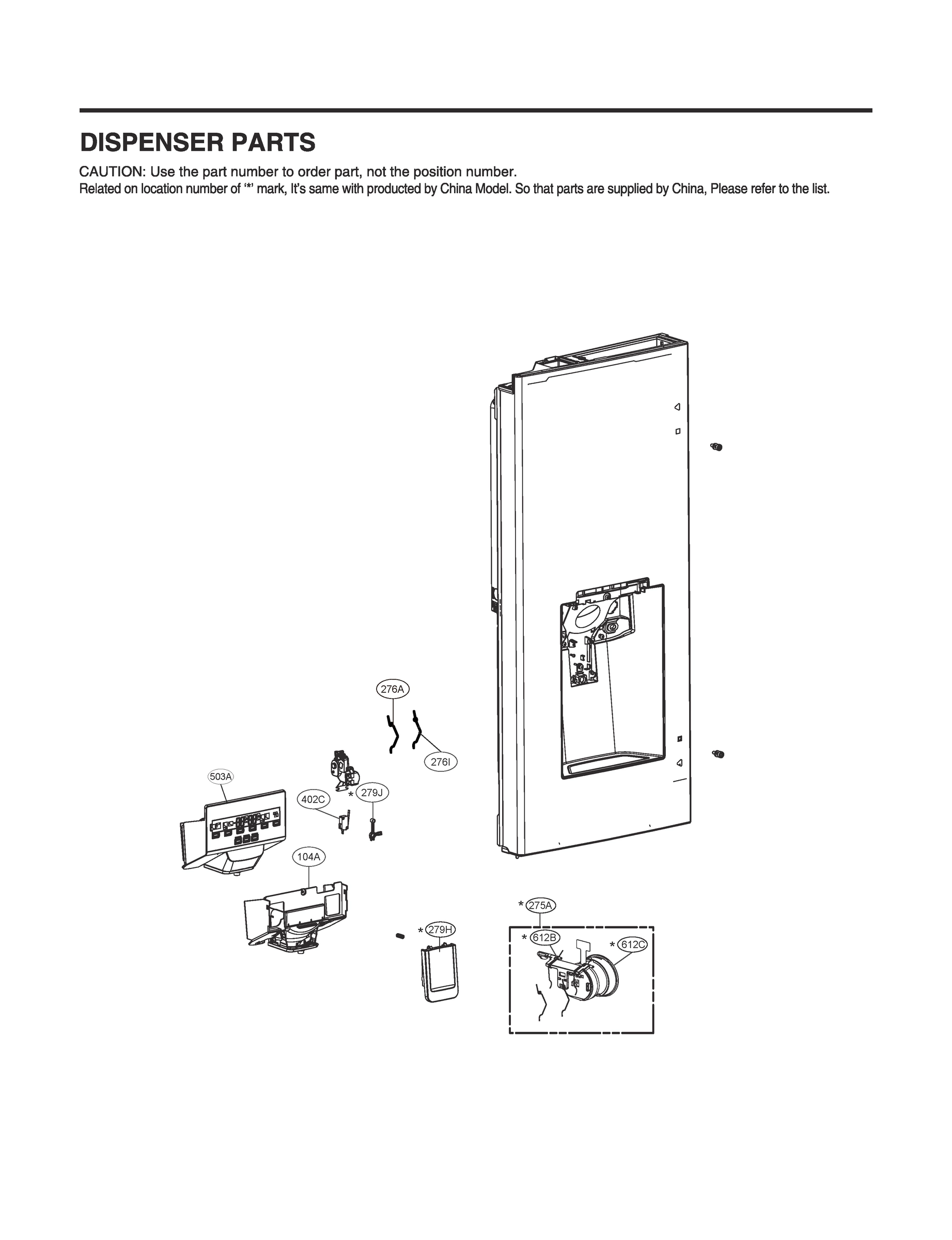 DISPENSER PARTS