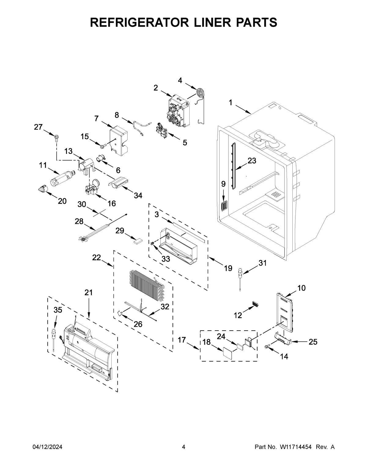 03 - REFRIGERATOR LINER PARTS