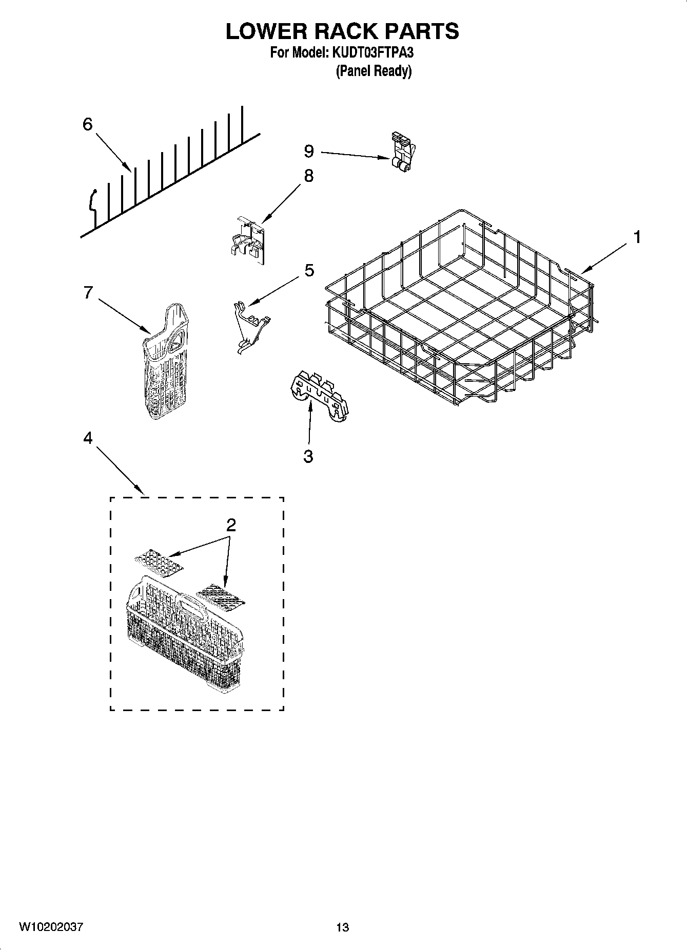 10 - LOWER RACK PARTS