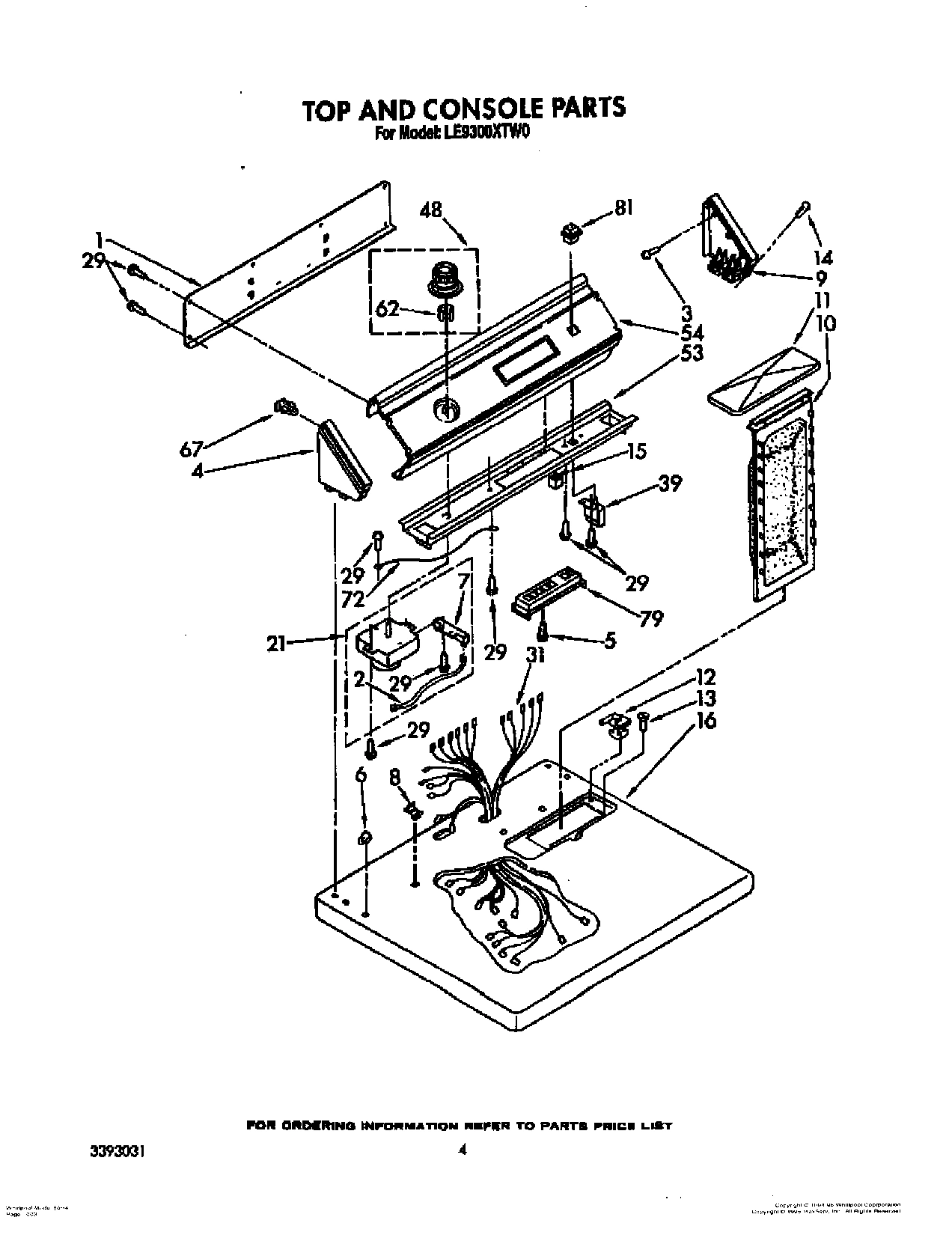 03 - TOP AND CONSOLE PARTS