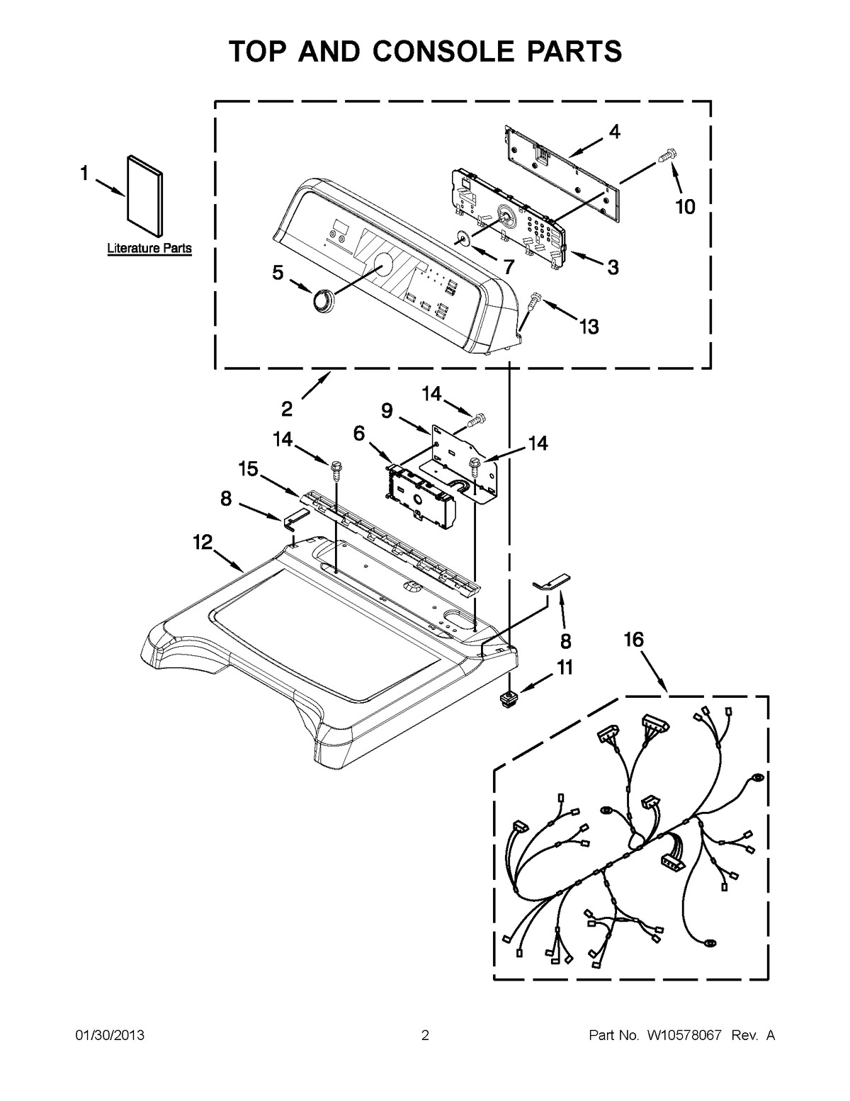 01 - TOP AND CONSOLE PARTS