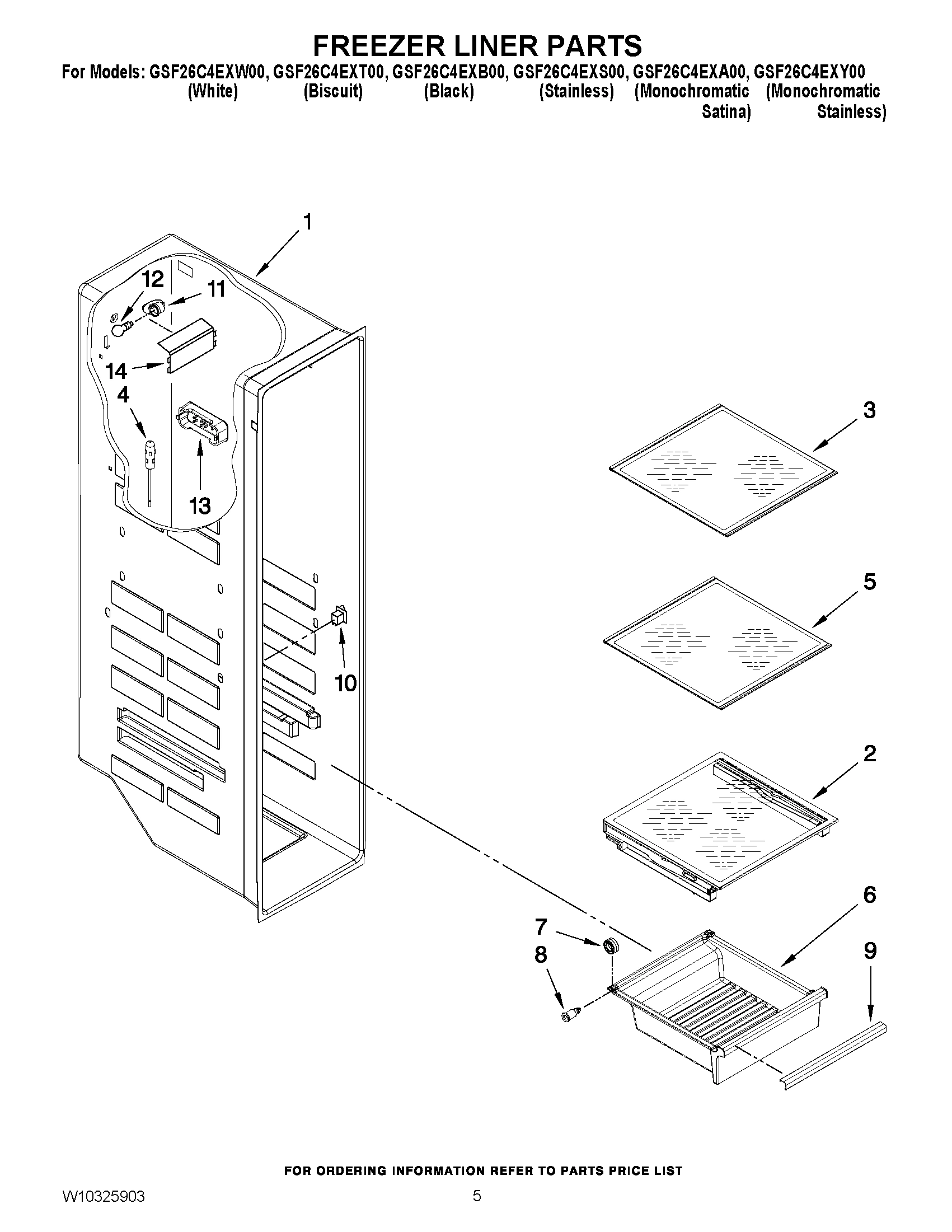 04 - FREEZER LINER PARTS