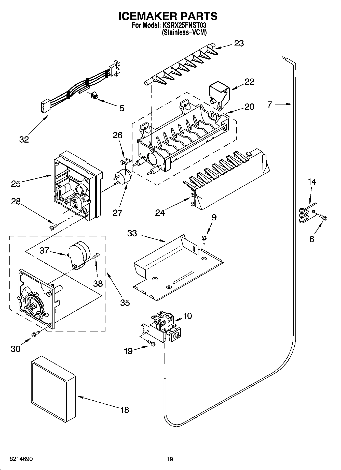 12 - ICEMAKER PARTS, OPTIONAL PARTS