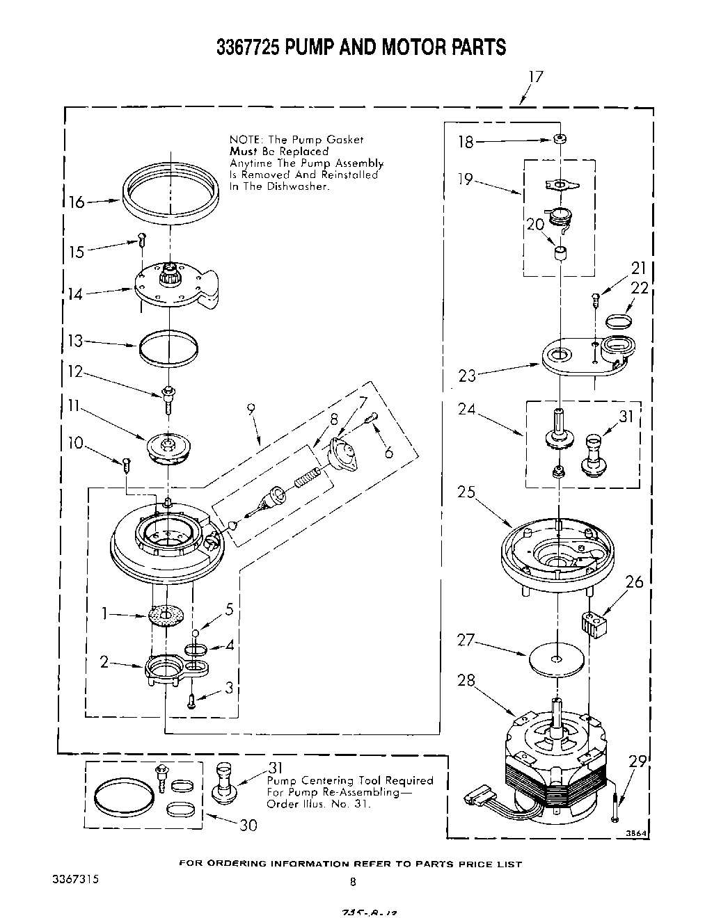 06 - 3367725 PUMP AND MOTOR
