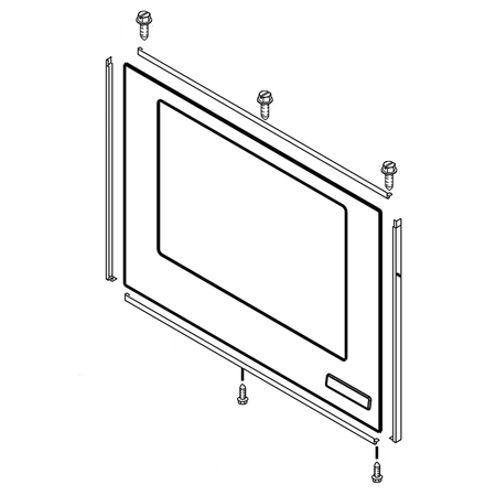 WPW10541892 Whirlpool Door Glass