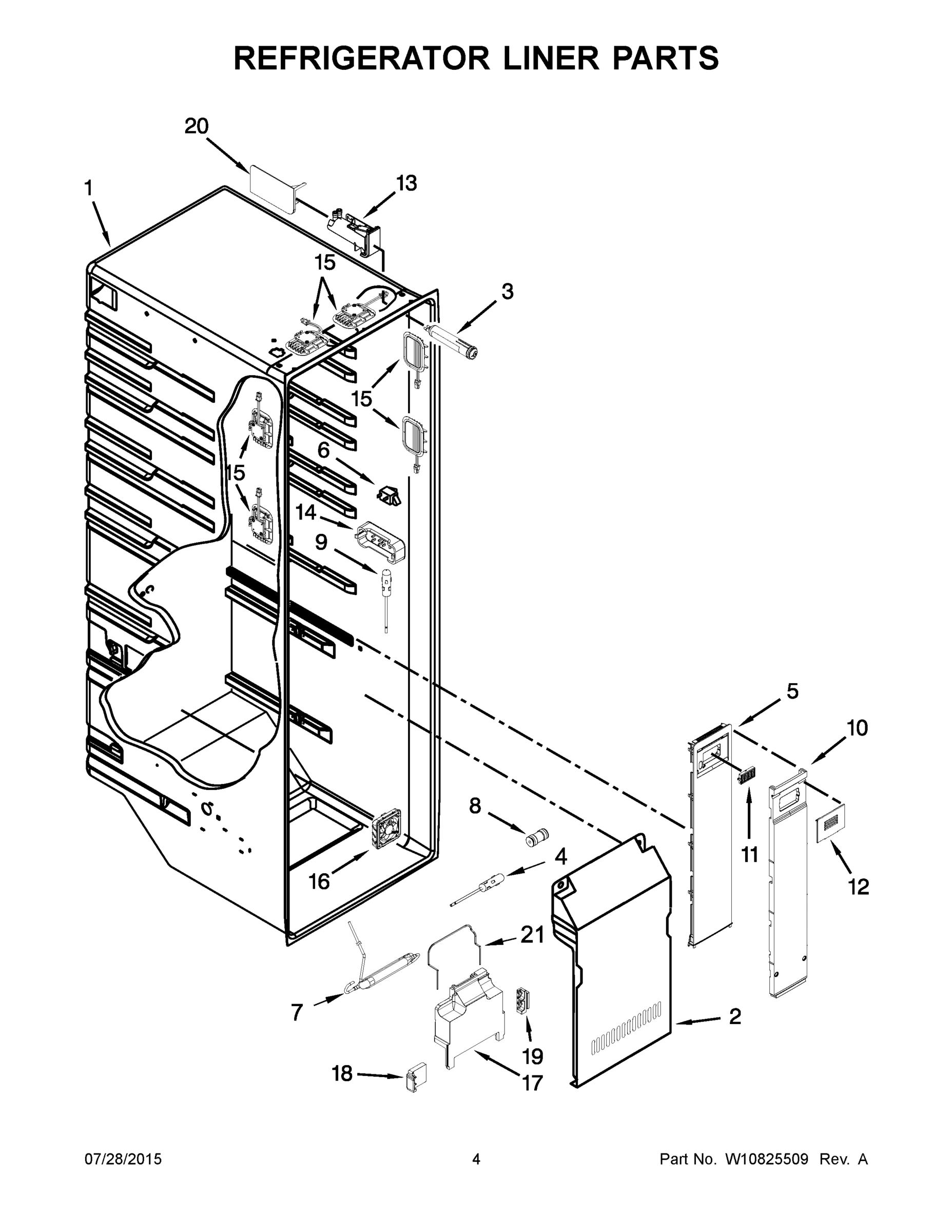 03 - REFRIGERATOR LINER PARTS