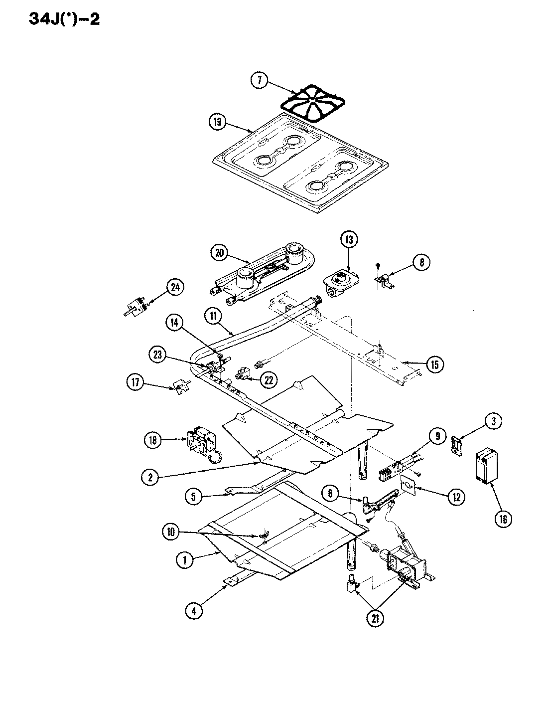 04 - TOP ASSY./GAS CONTROLS